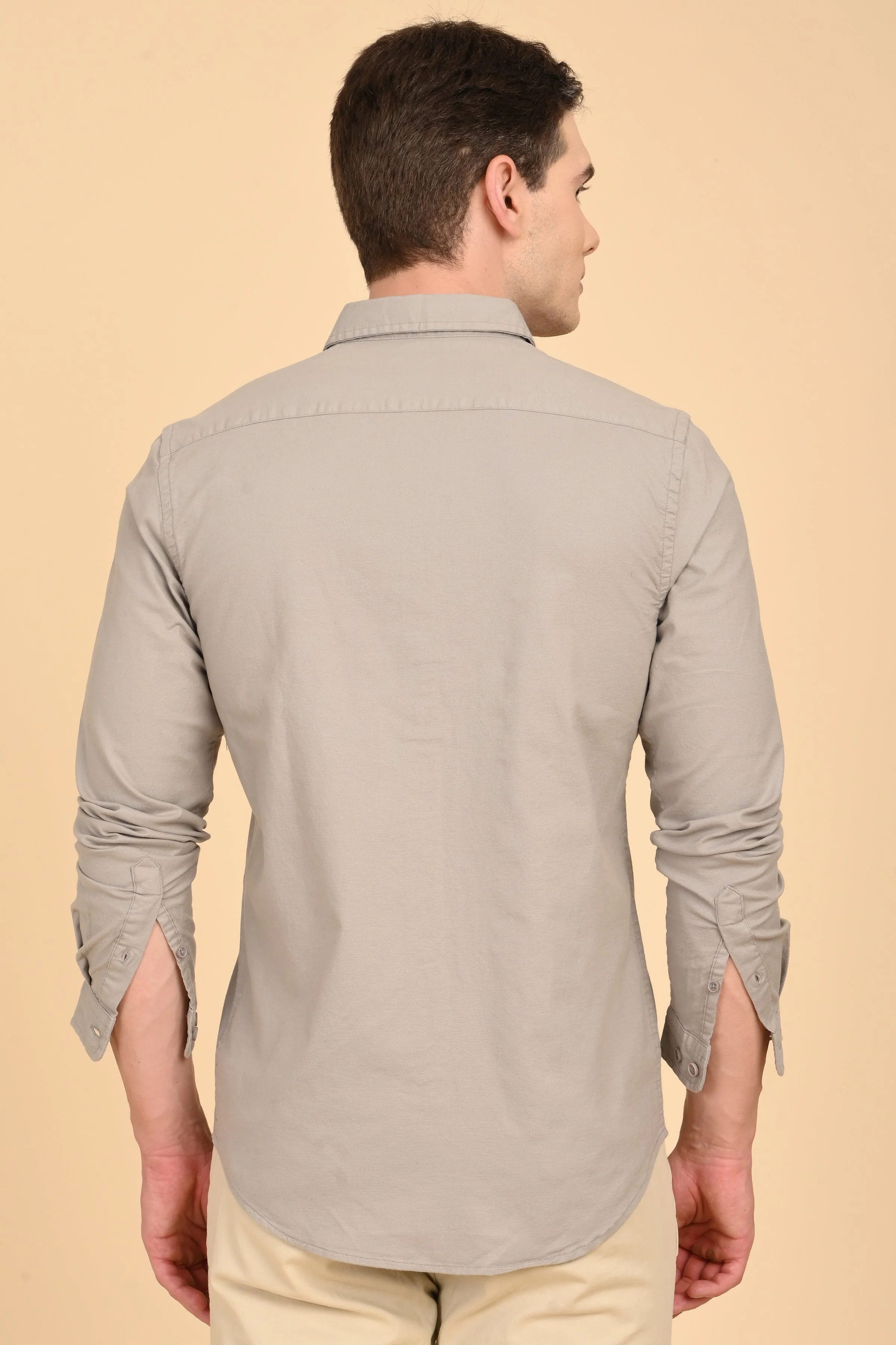 Men Janet Soft Peached Oxford Shirt Pista - Image 7