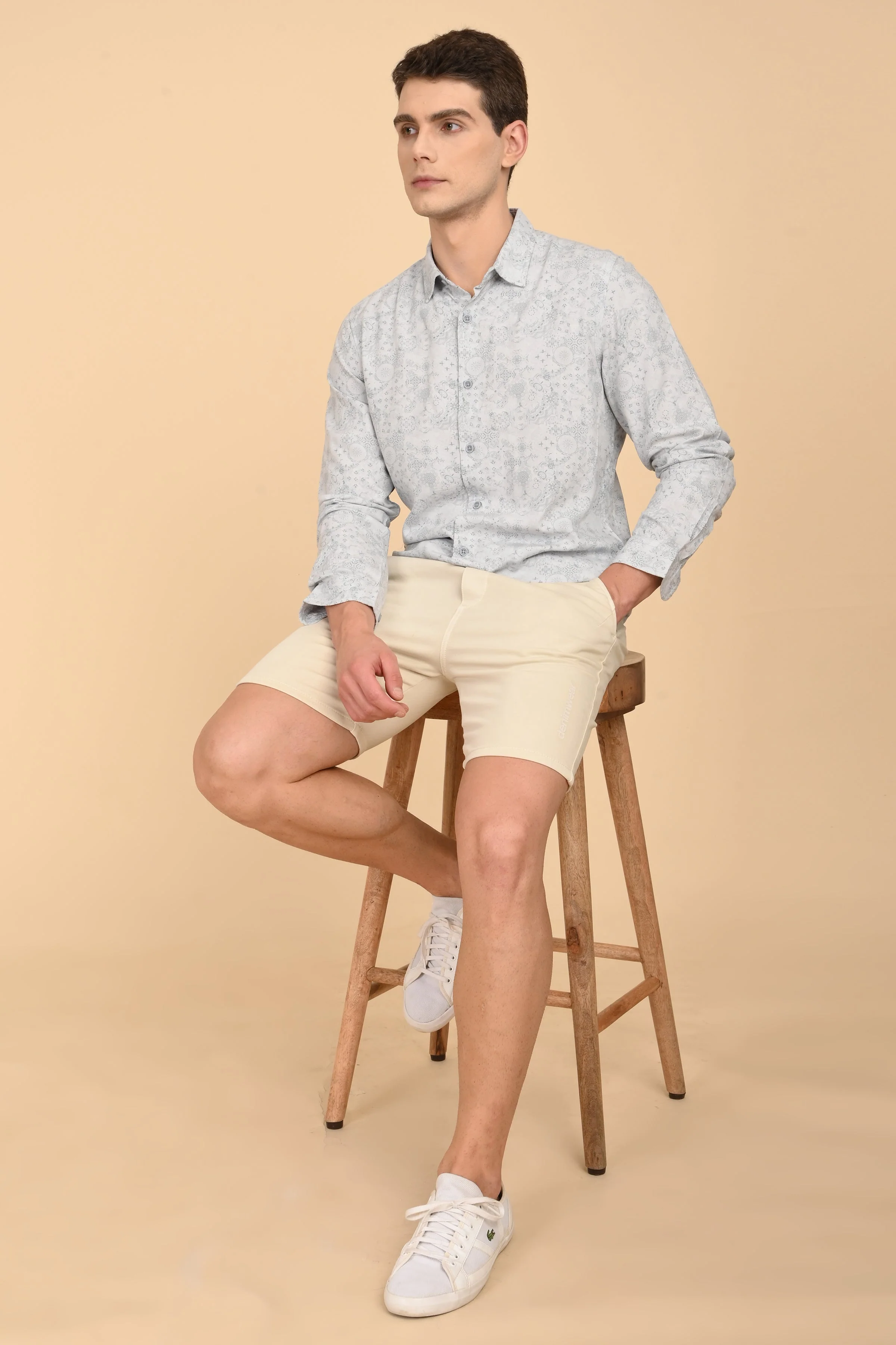 Men Jennifer Soft Cotton Printed Shirt Blue - Image 6