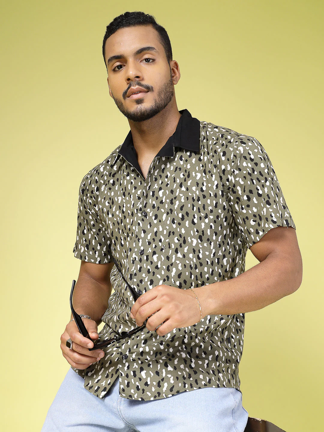 Men Printed Rayon Shirt - Image 3