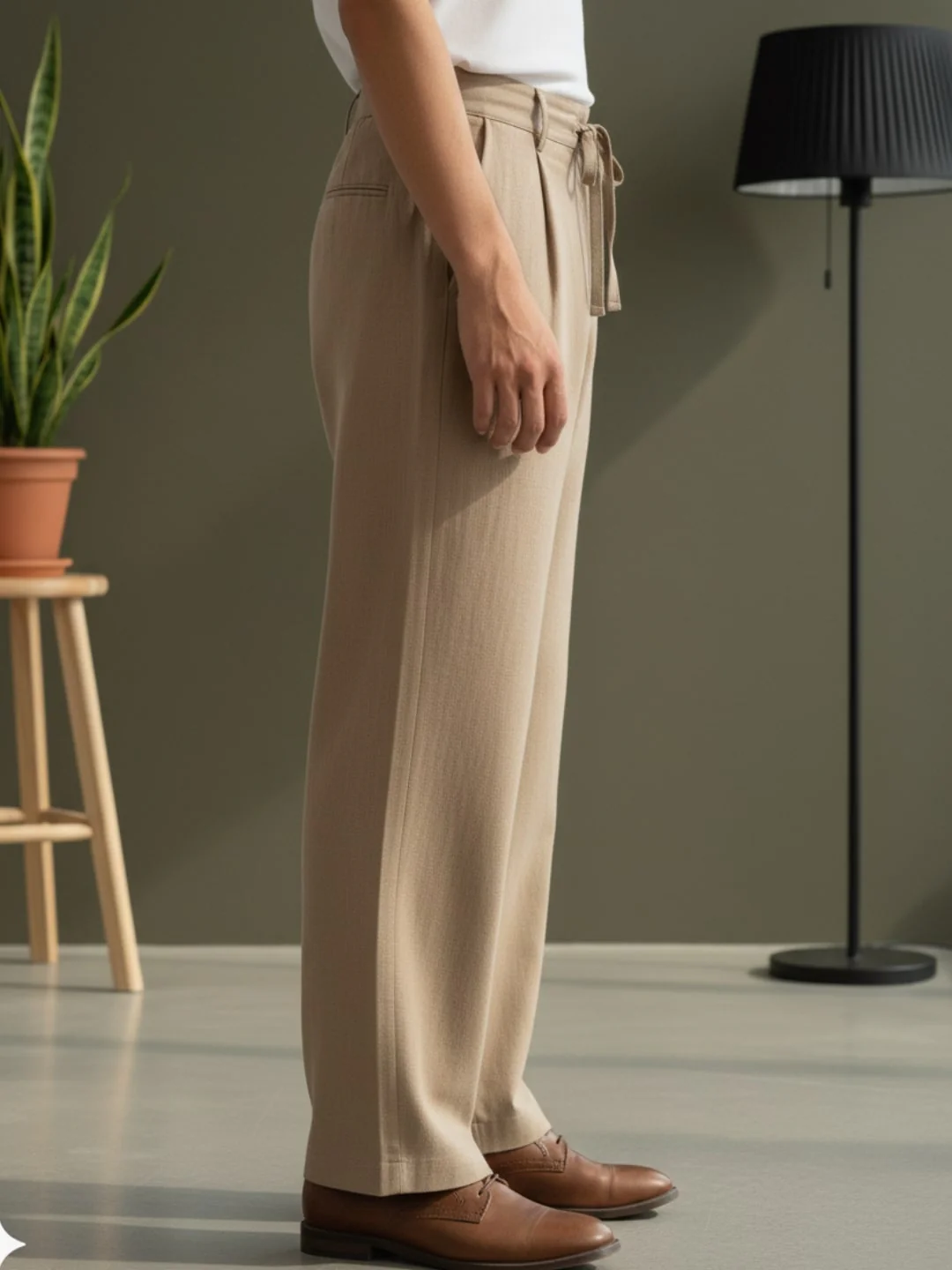 Men Khaki Korean Pant - Image 4