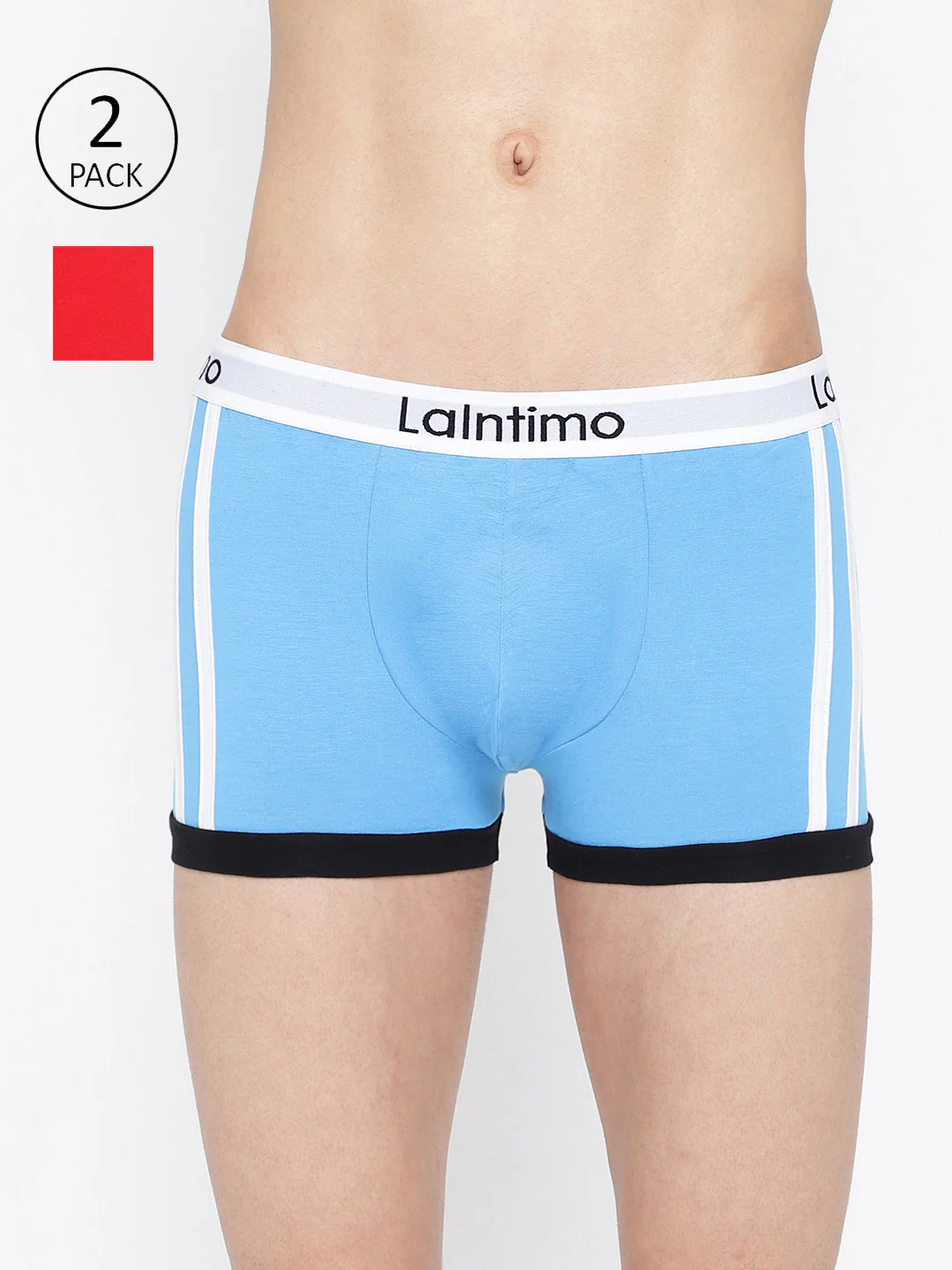 Men Body Boost Striped Trunk (Pack of 2)