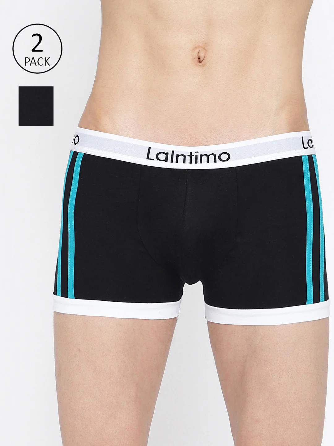 Men Body Boost Striped Trunk (Pack of 2)