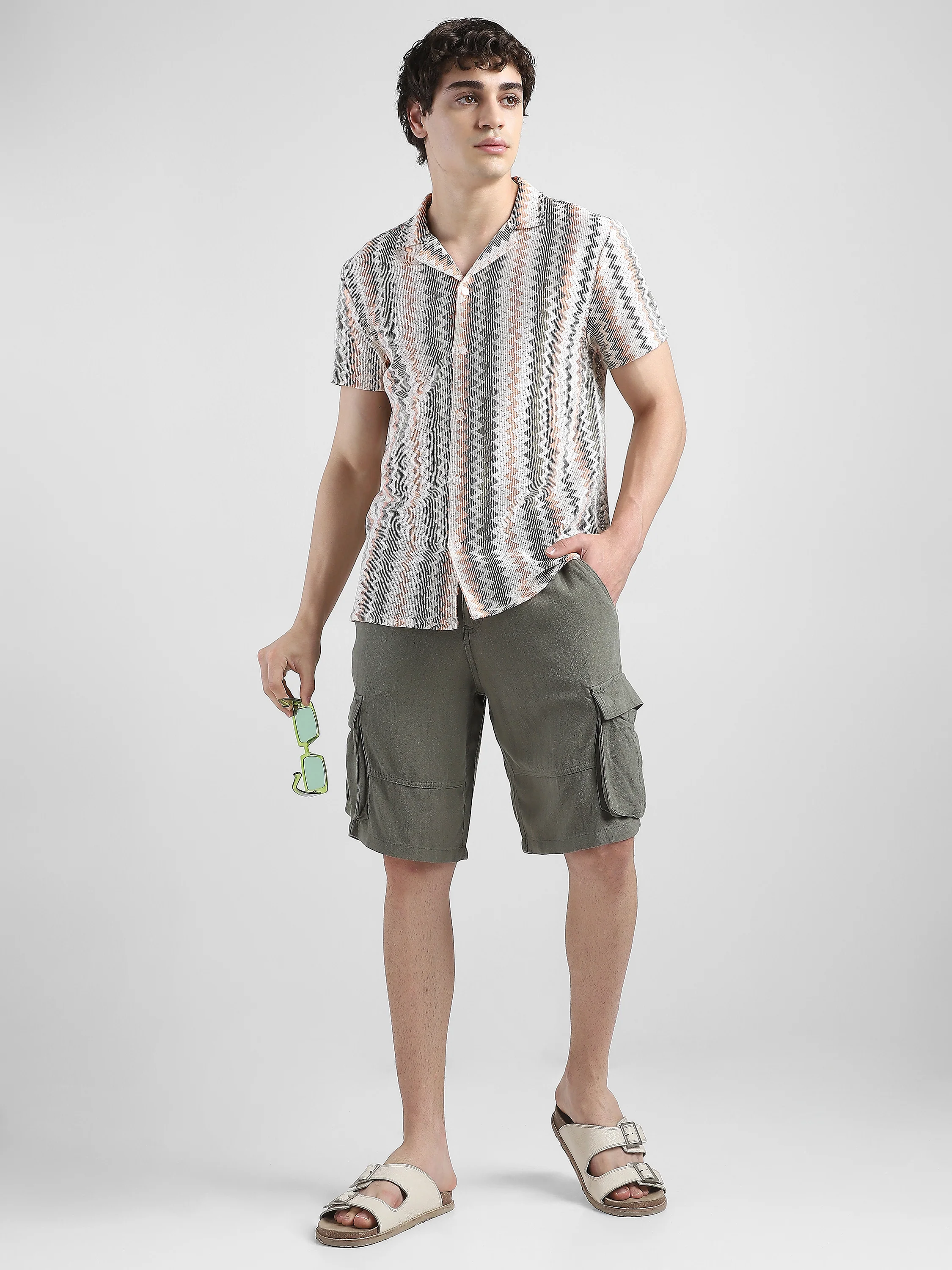 Men Crochet Multi Color Casual Shirt - Image 2