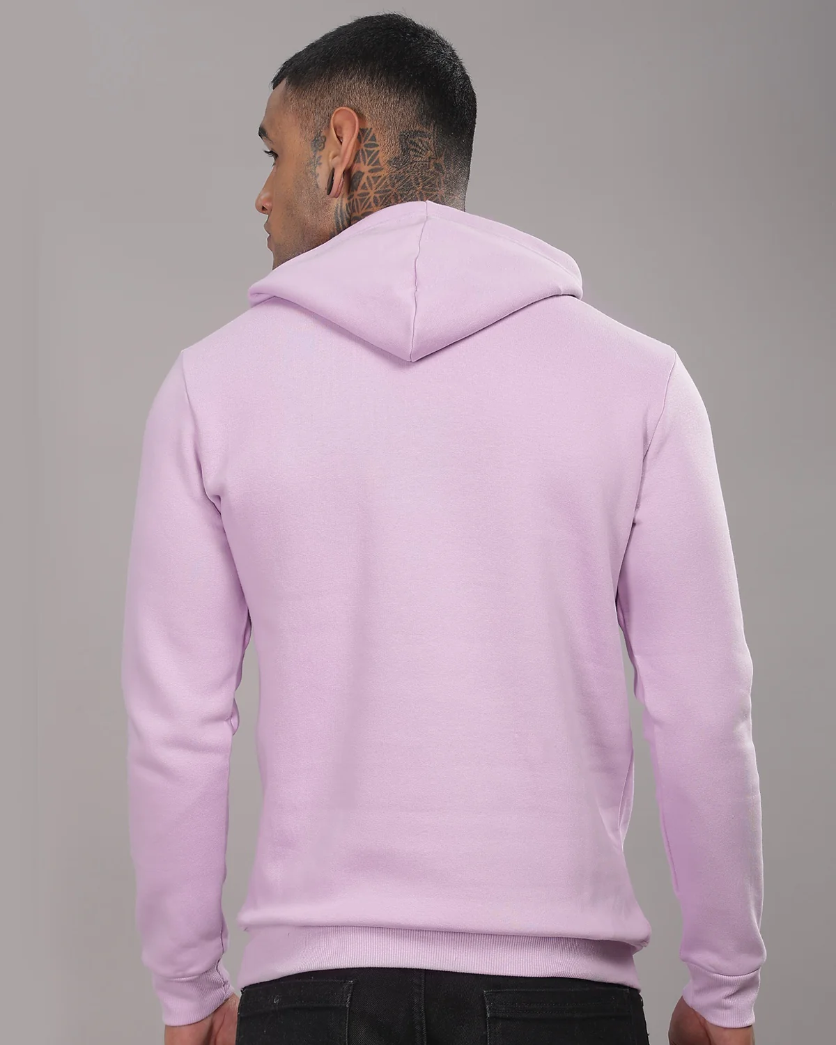 Men Lavender Long Lasting Printed Hoodie - Image 2