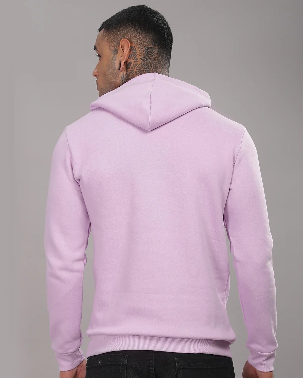 Men Lavender Long Lasting Printed Hoodie - Image 3