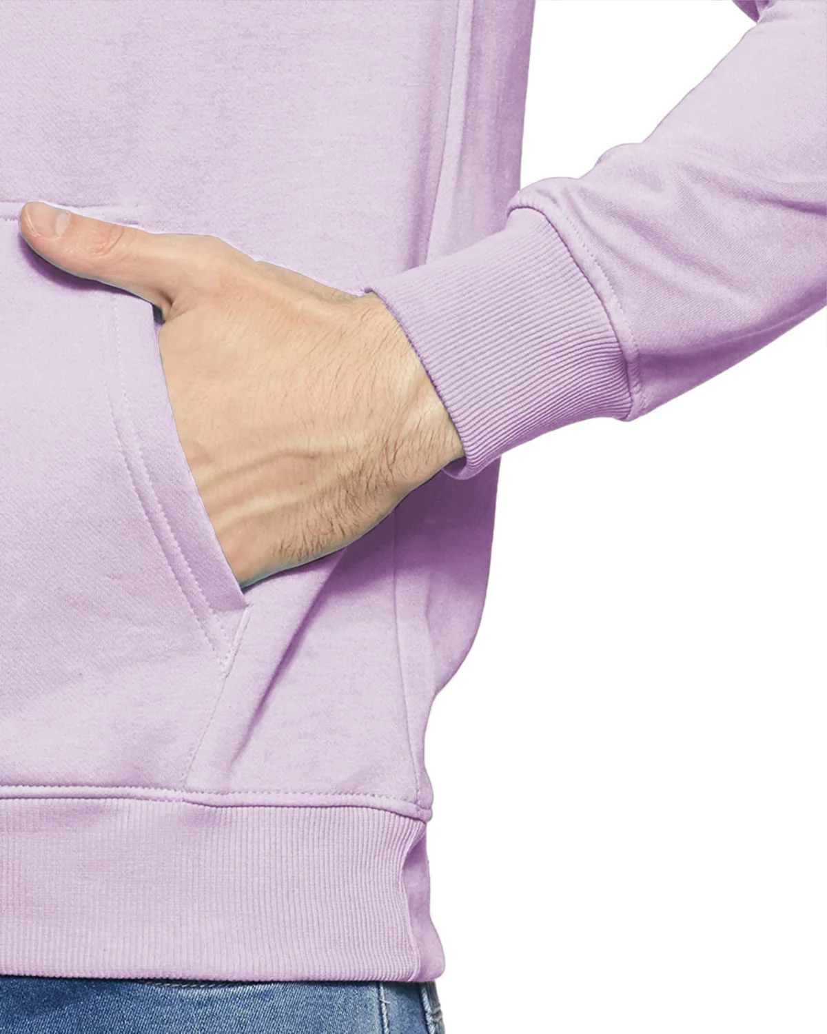 Men Lavender Long Lasting Printed Hoodie - Image 8