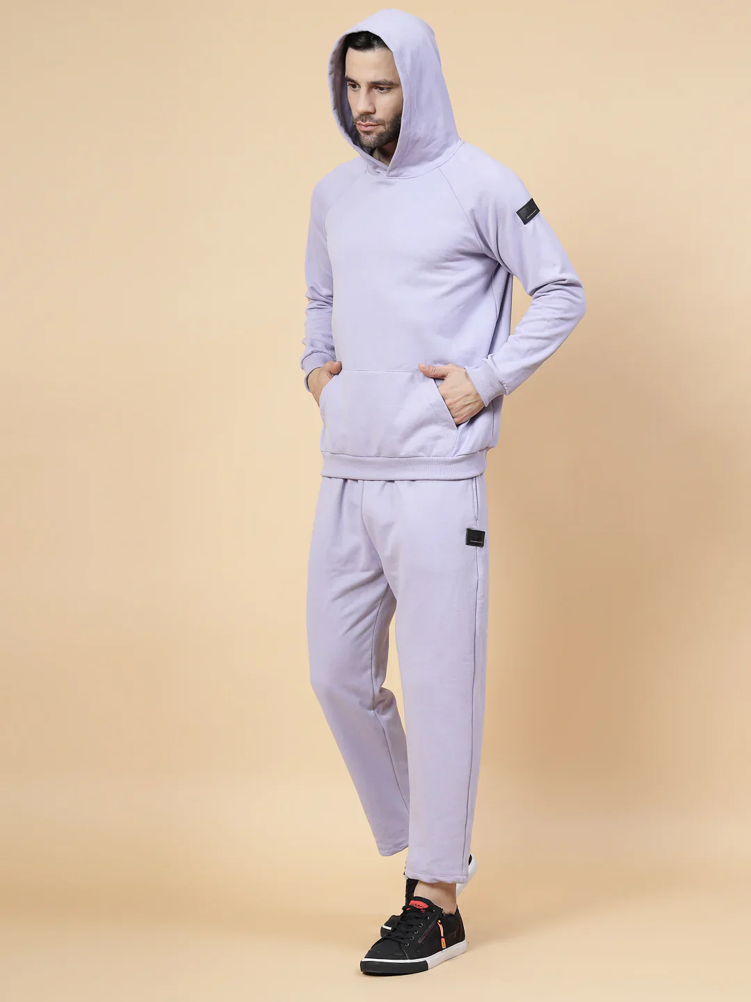 Men Lavender Regular Fit Tracksuit - Image 4