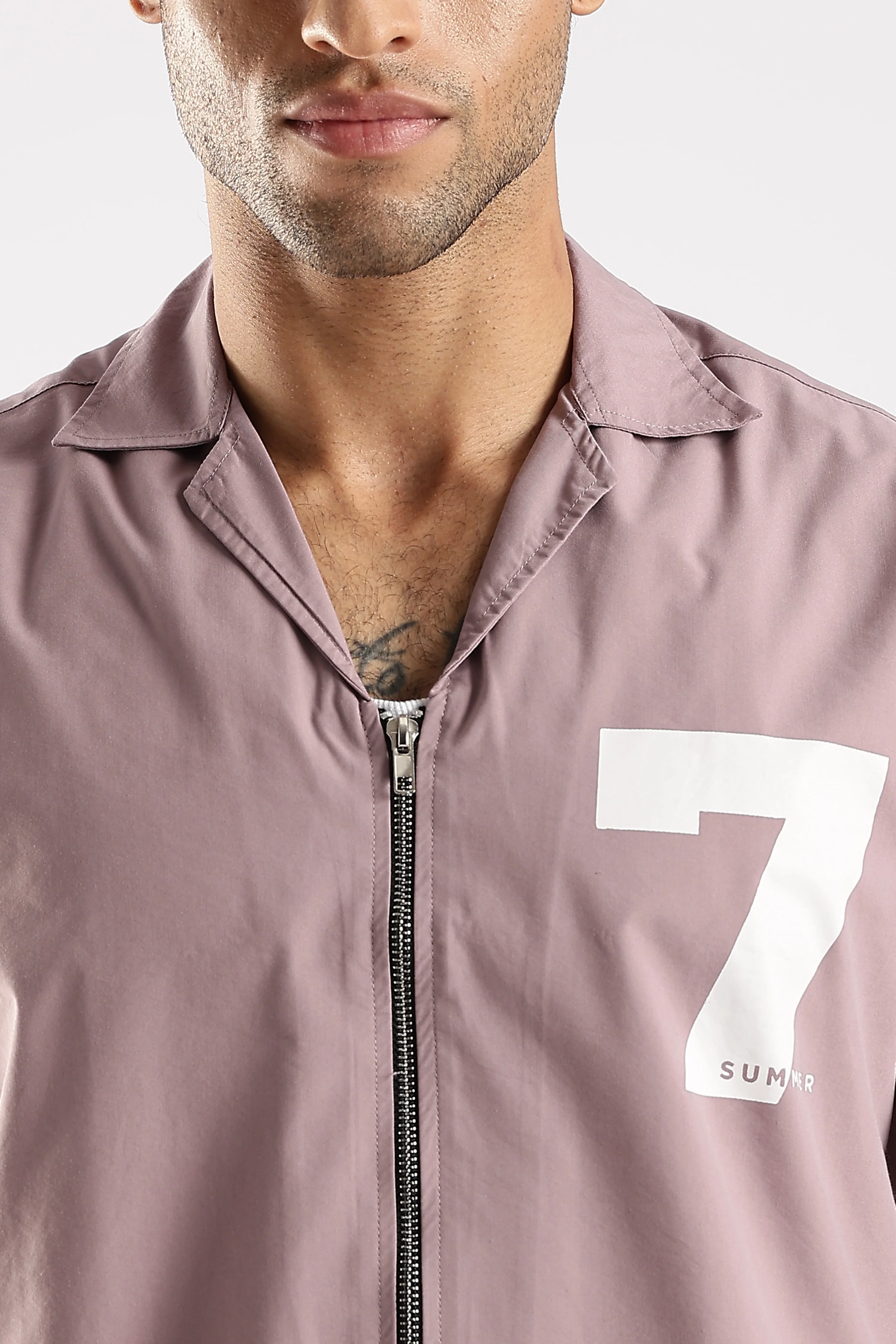 Men Lavender Slim Fit Shirt - Image 5
