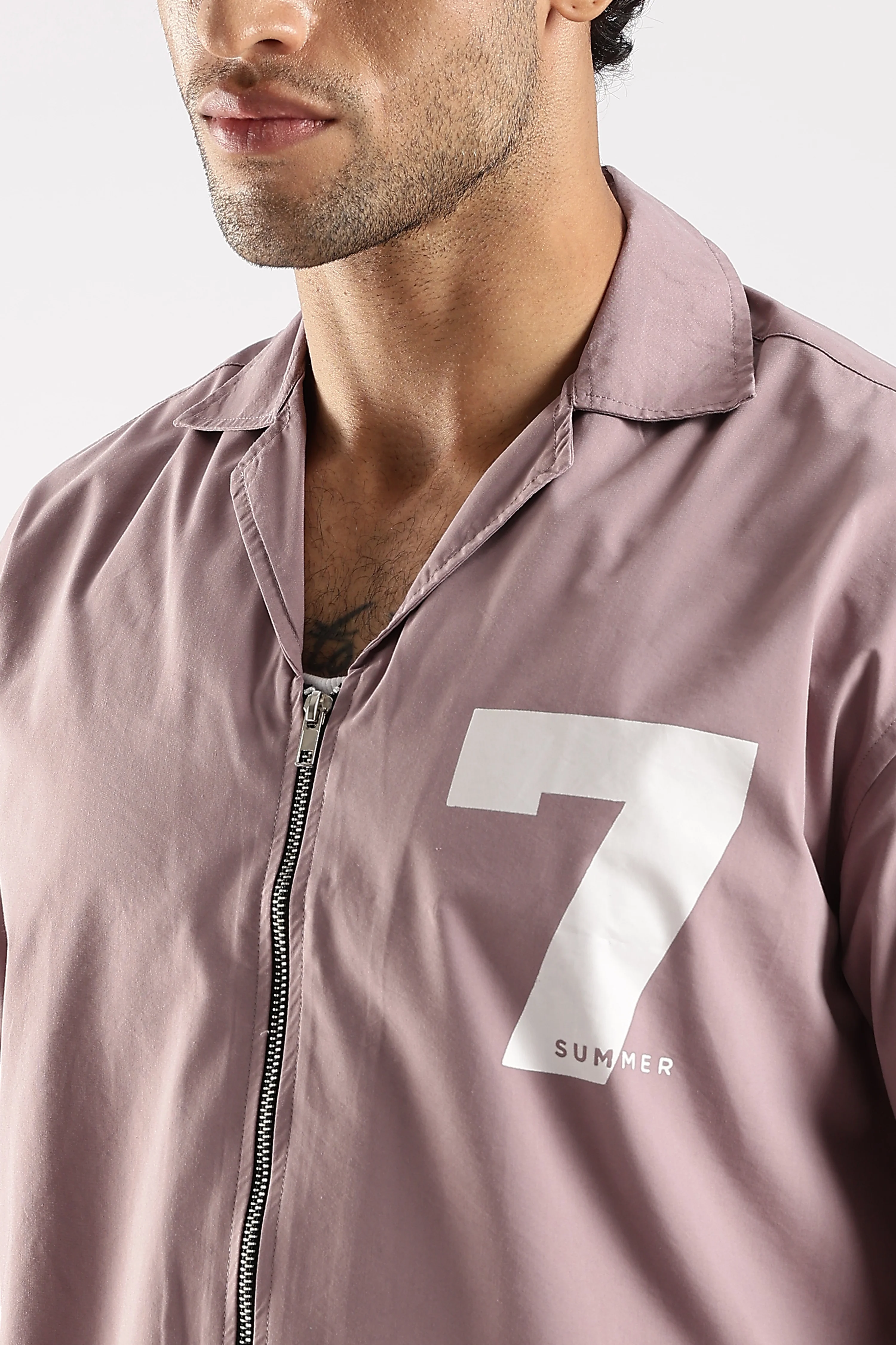 Men Lavender Slim Fit Shirt - Image 6