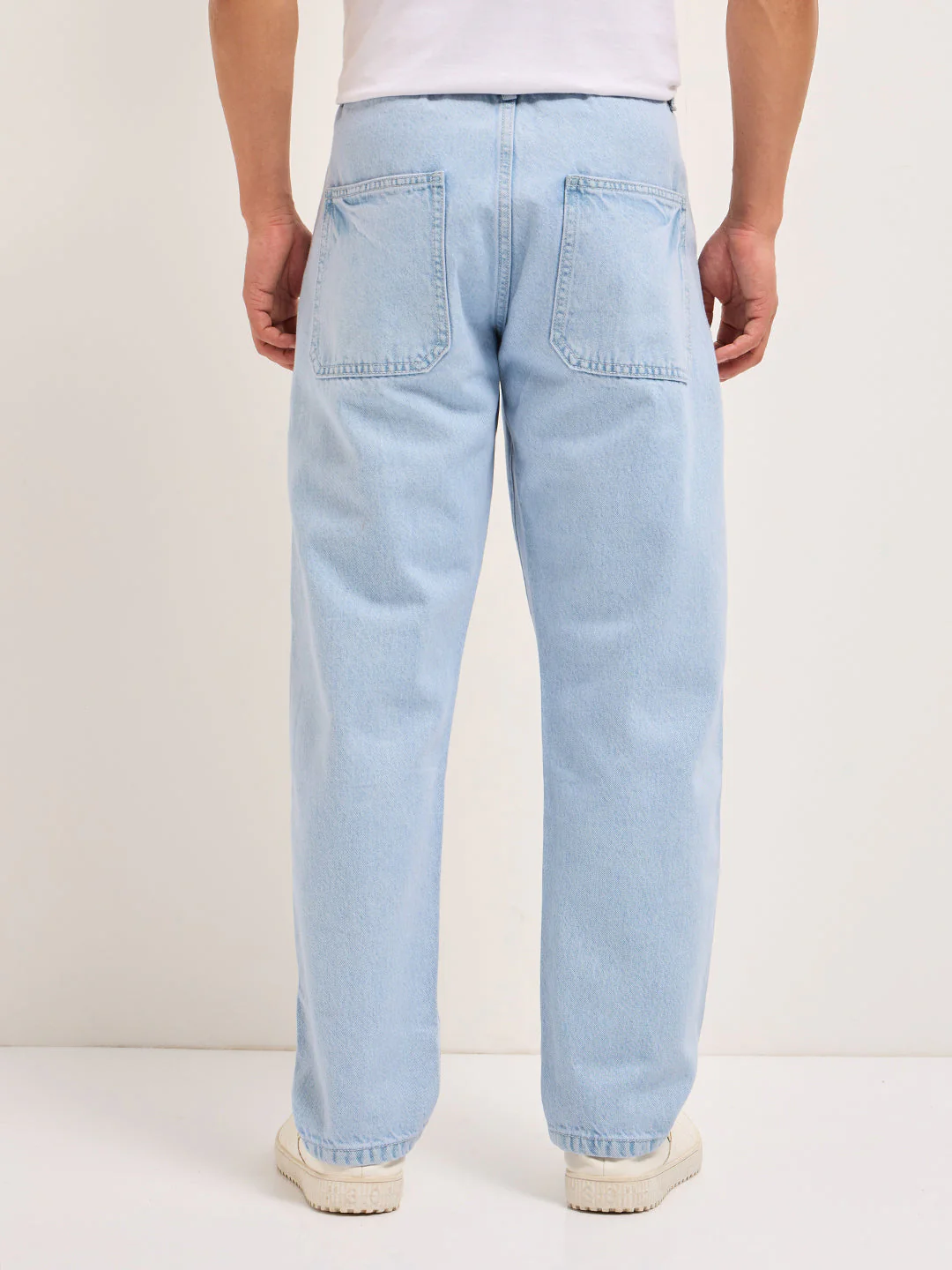 Men Light Blue Mid-Rise Elasticated Waist Jeans - Image 2