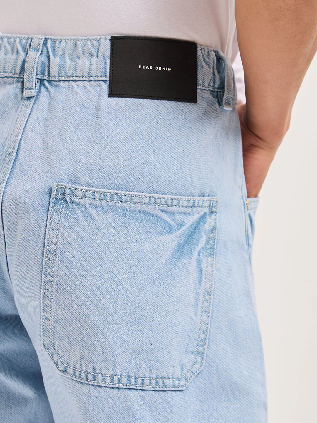 Men Light Blue Mid-Rise Elasticated Waist Jeans - Image 6