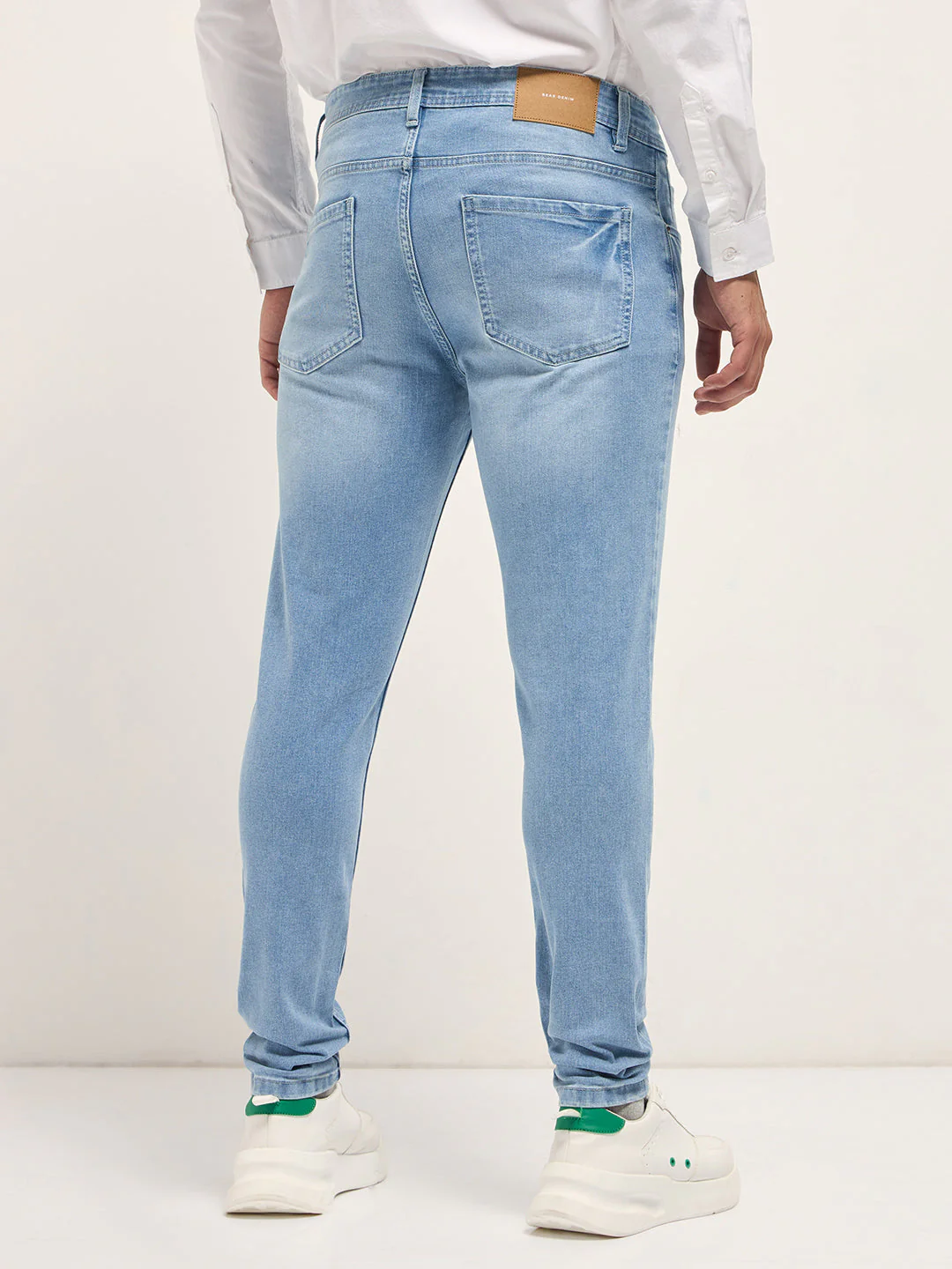 Men Light Blue Mid-Rise Skinny Fit Jeans - Image 2
