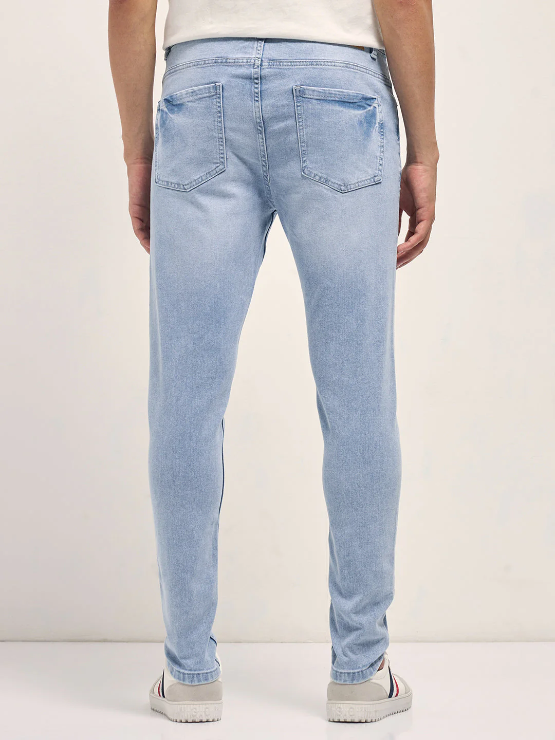 Men Light Blue Mid-Rise Skinny Fit Jeans - Image 2