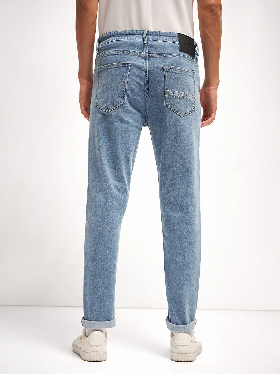 Men Light Blue Mid Rise Slim Fit Jean - Image 2