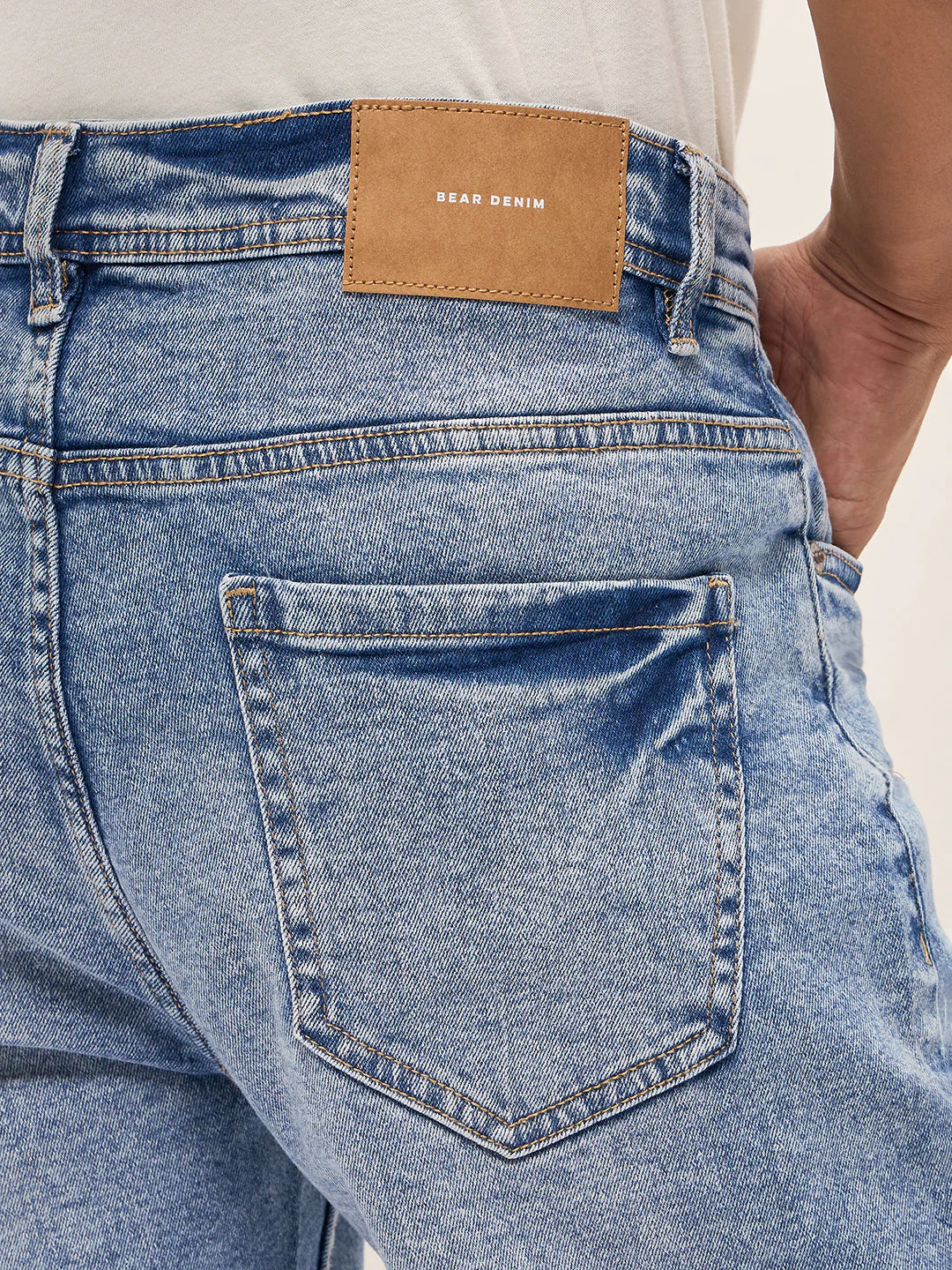 Men Light Blue Mid-Rise Slim Fit Jeans - Image 6