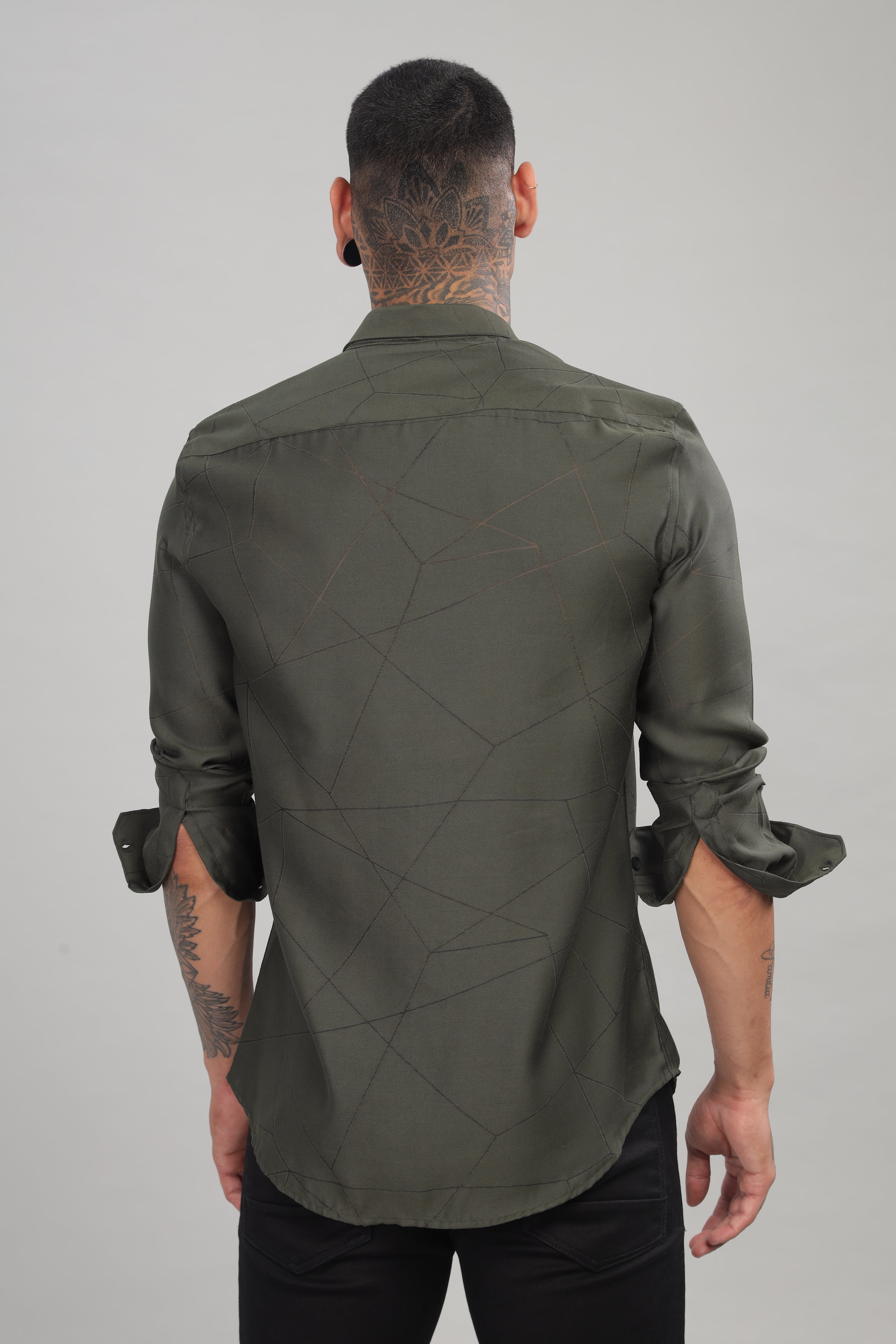 Men Light blue Slim Fit Shirt - Image 4