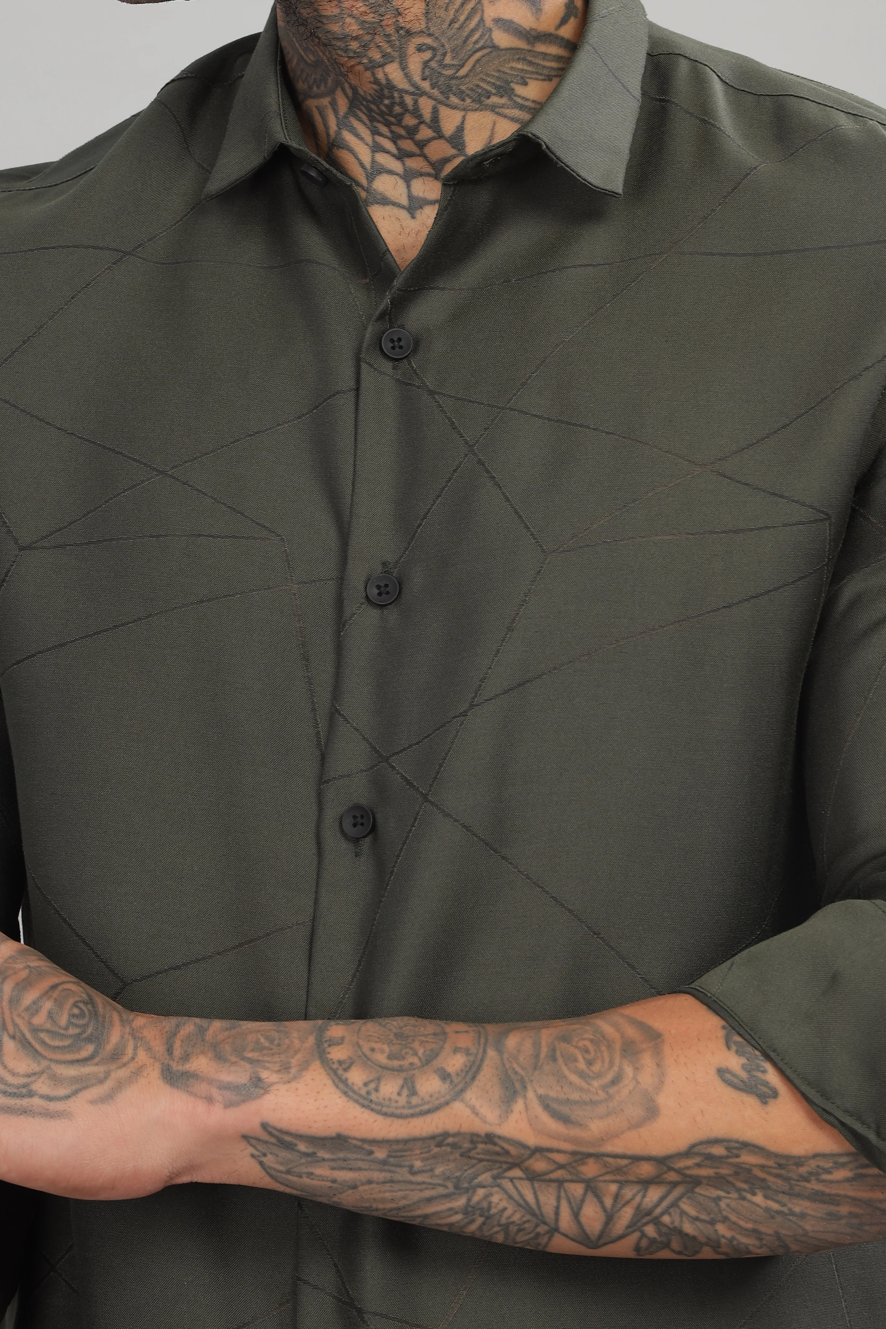 Men Light blue Slim Fit Shirt - Image 6