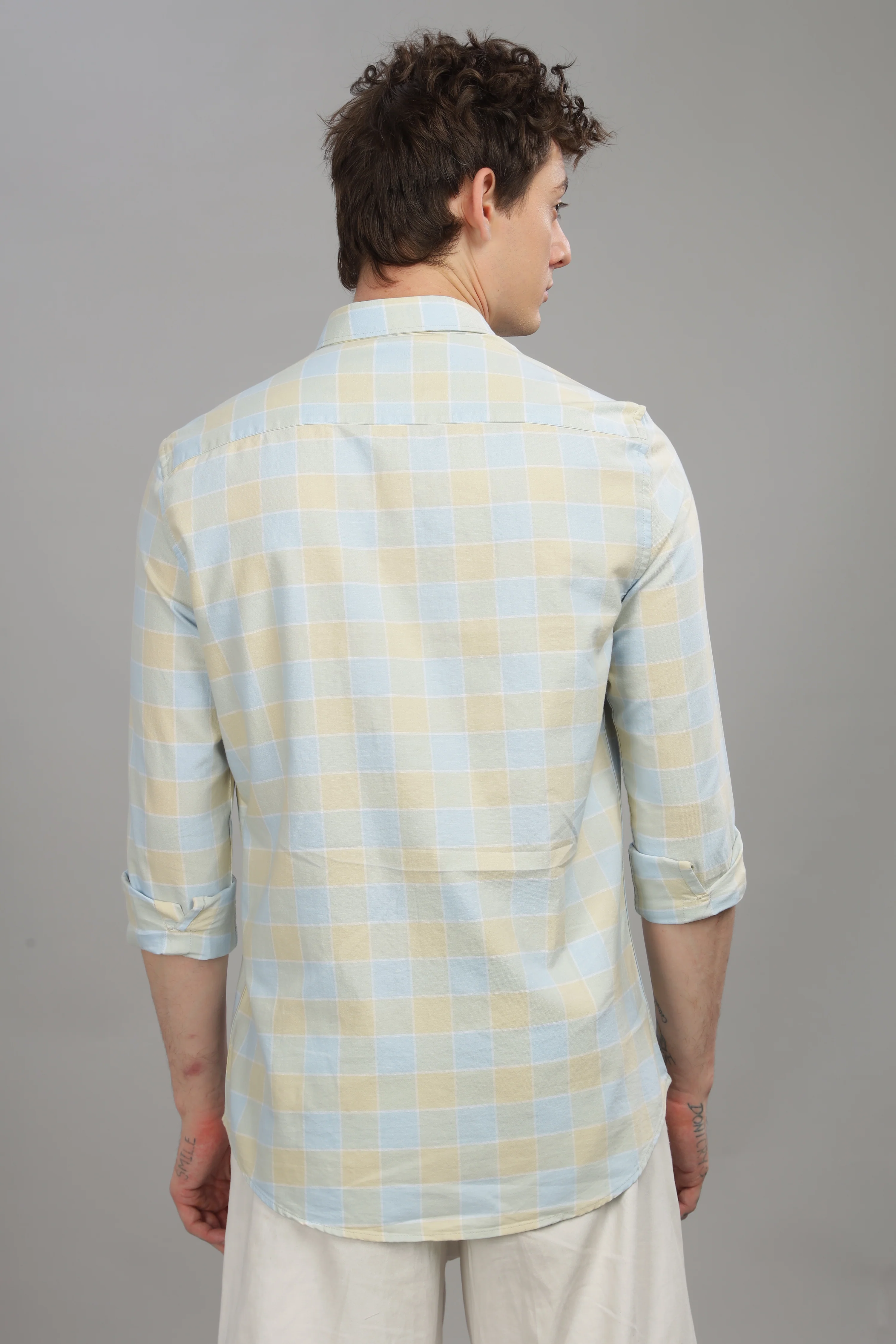 Men Light Blue Slim Fit Shirt - Image 2