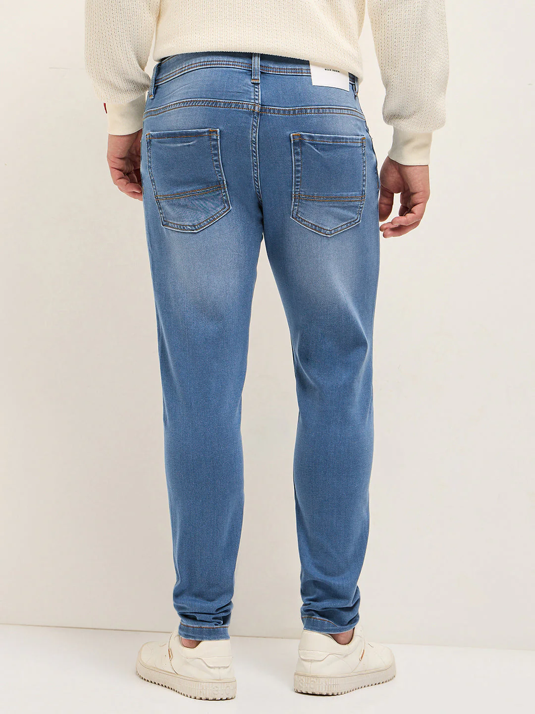 Men Light BlueLight Fade Mid-Rise Skinny Fit Jeans - Image 2