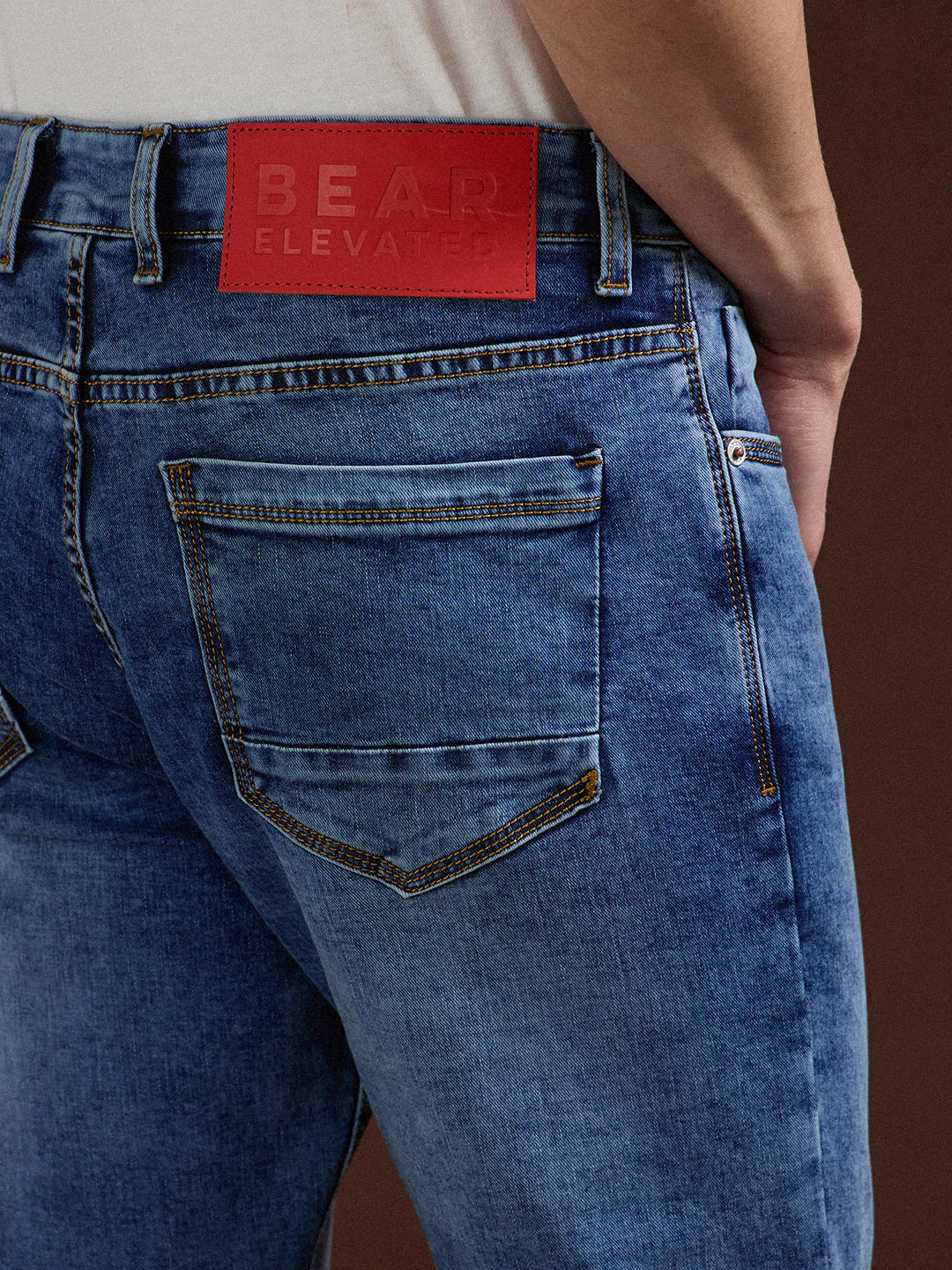 Men Light BlueMid Fade Mid-Rise Skinny Fit Jeans - Image 6