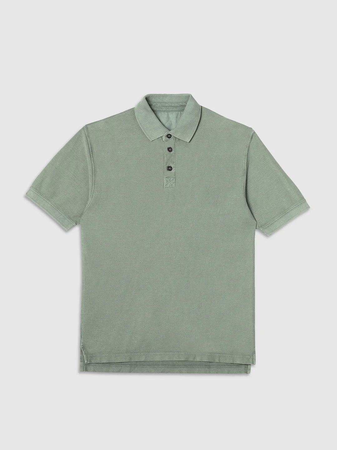 Men Sage Drop Shoulder Oversize Polo T-Shirt - Image 7