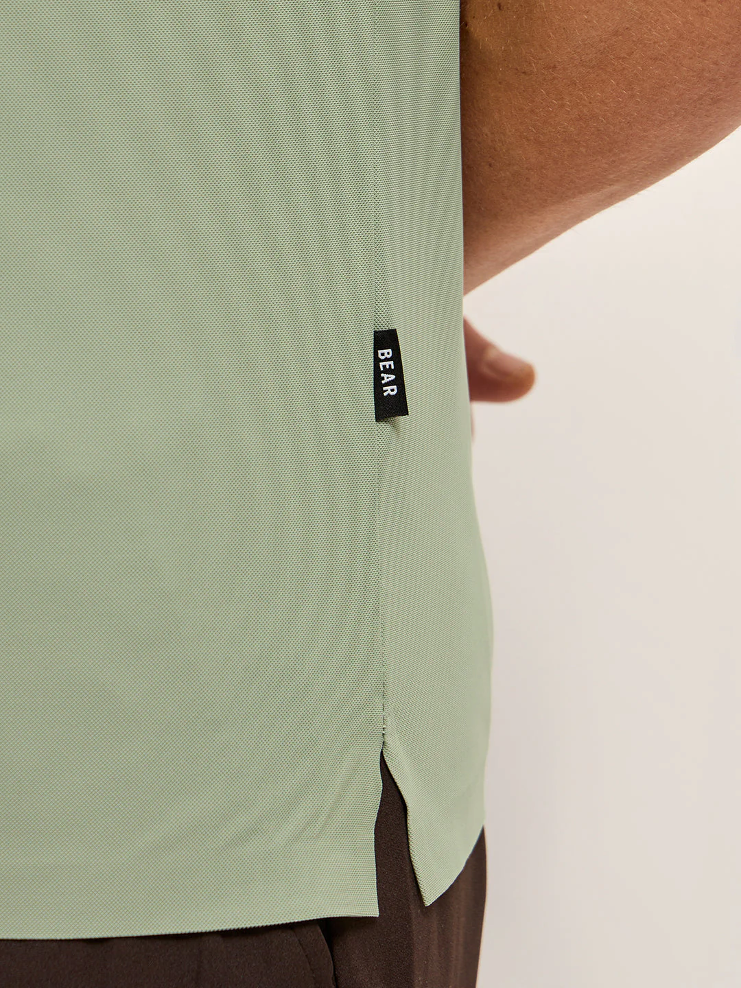 Men Light Green Solid Slim Fit Polo T-shirt - Image 6