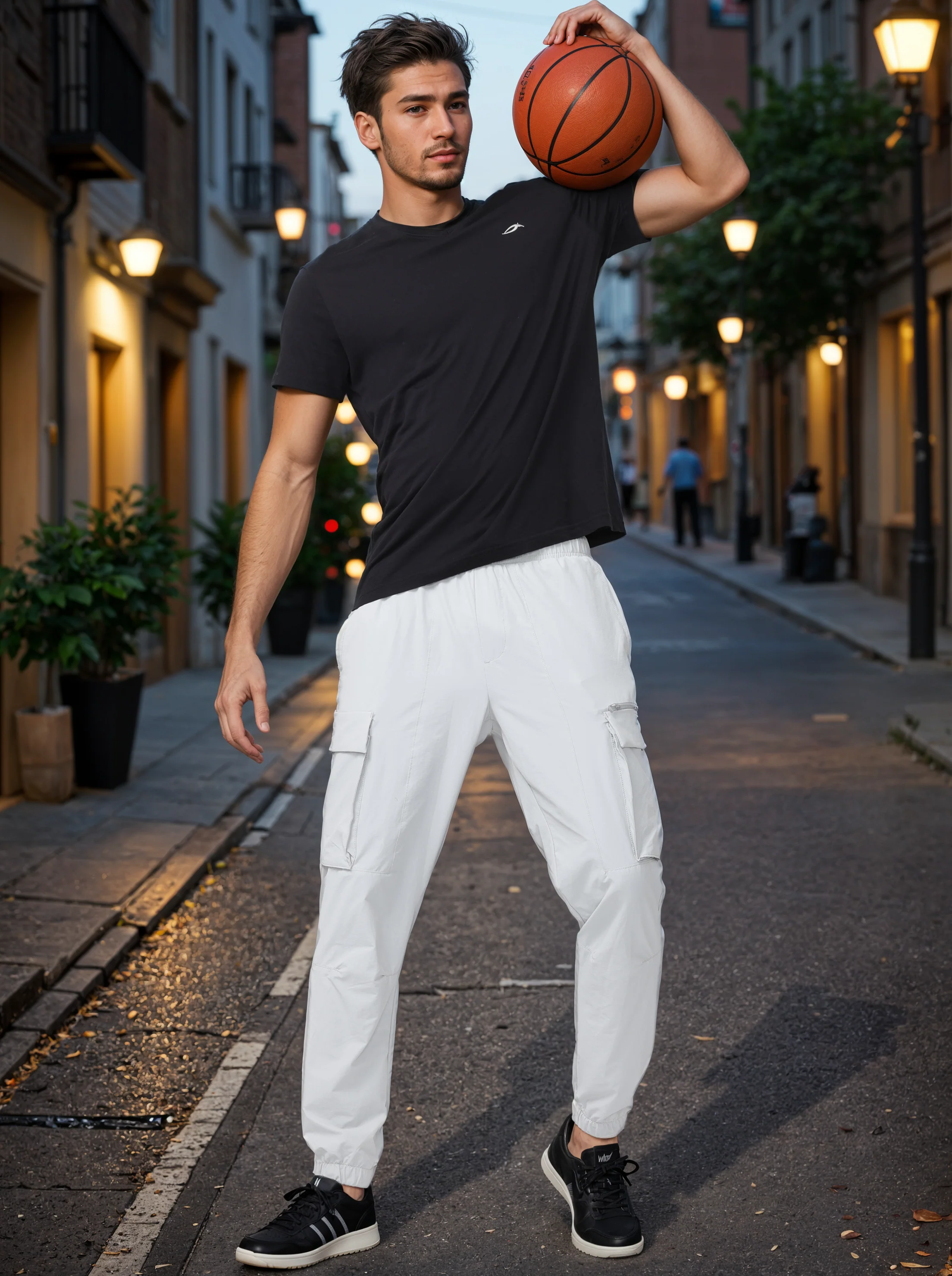 Men Light Grey Comfort Fit Parachute Joggers - Image 3