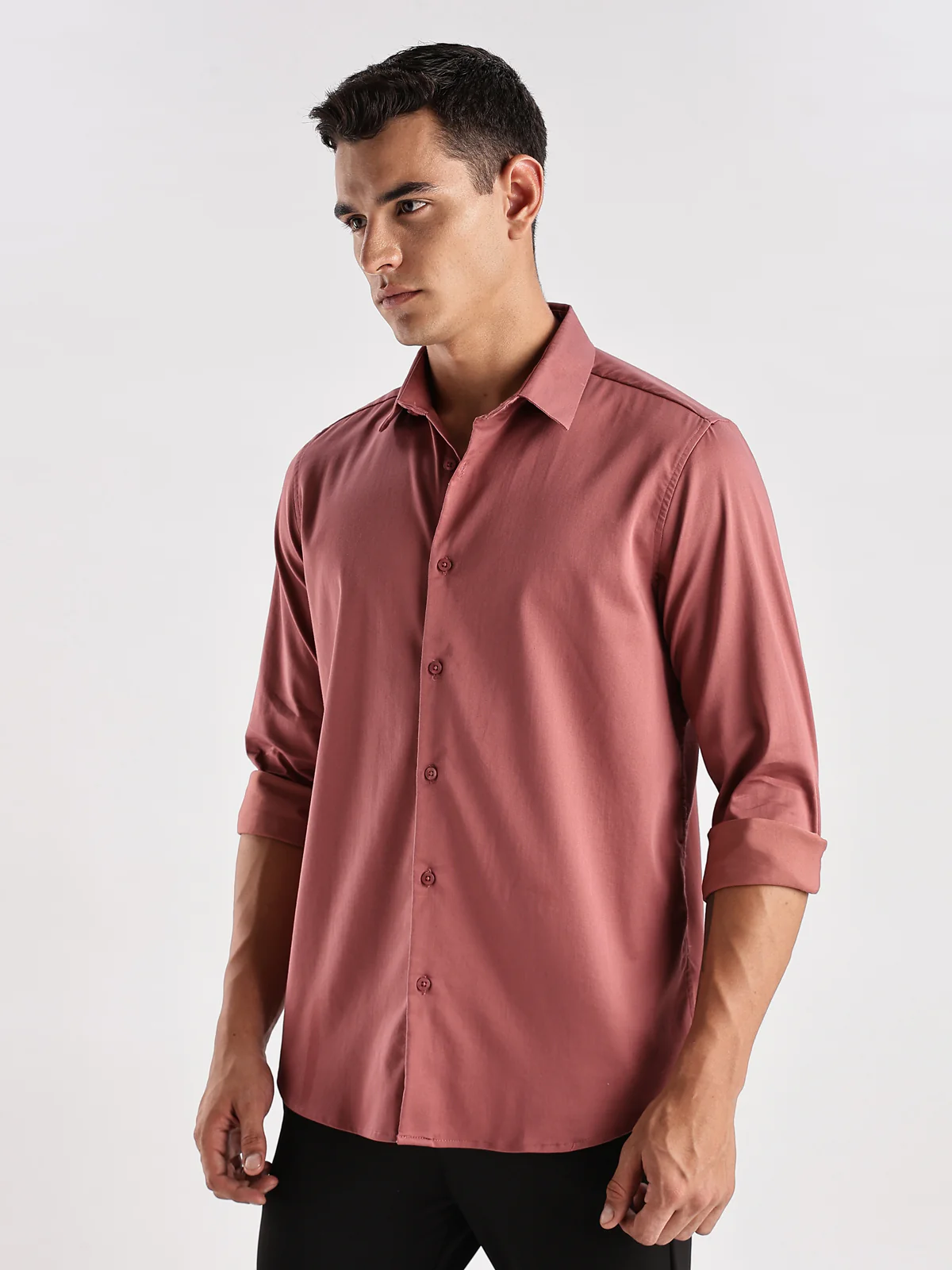Men Mauve Casual Shirt - Image 3