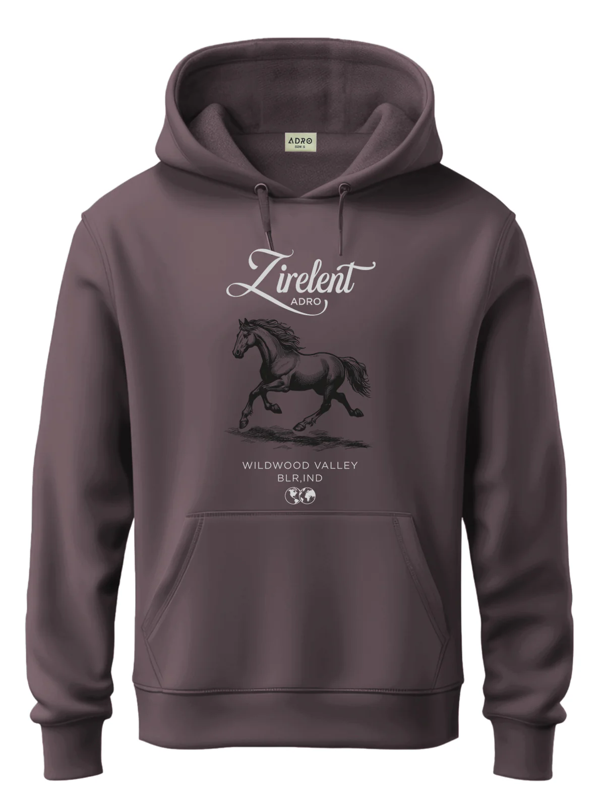 Men Lavender Printed Hoodie - Image 4
