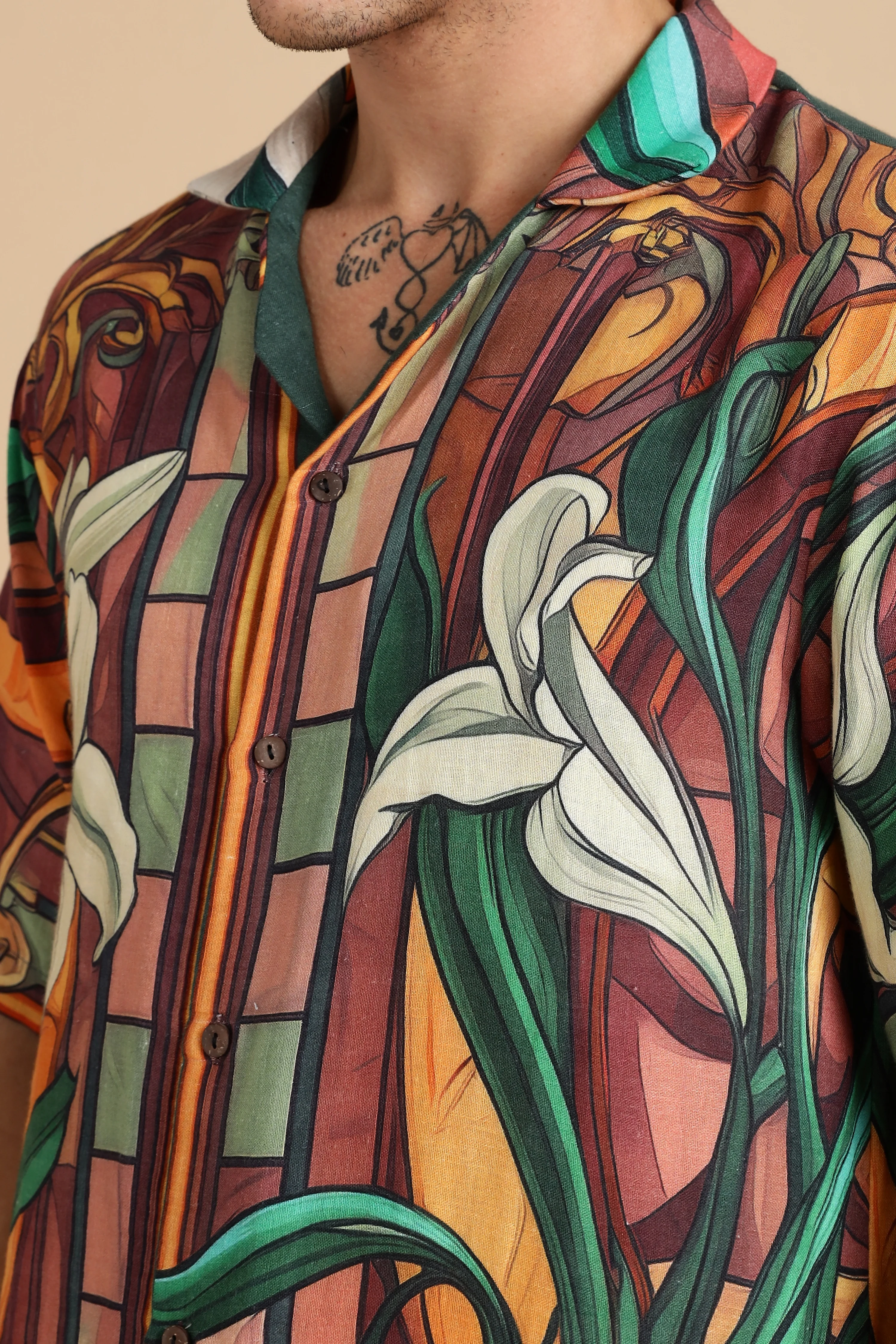 Men Lilaire Gauge Cotton Shirt - Image 2