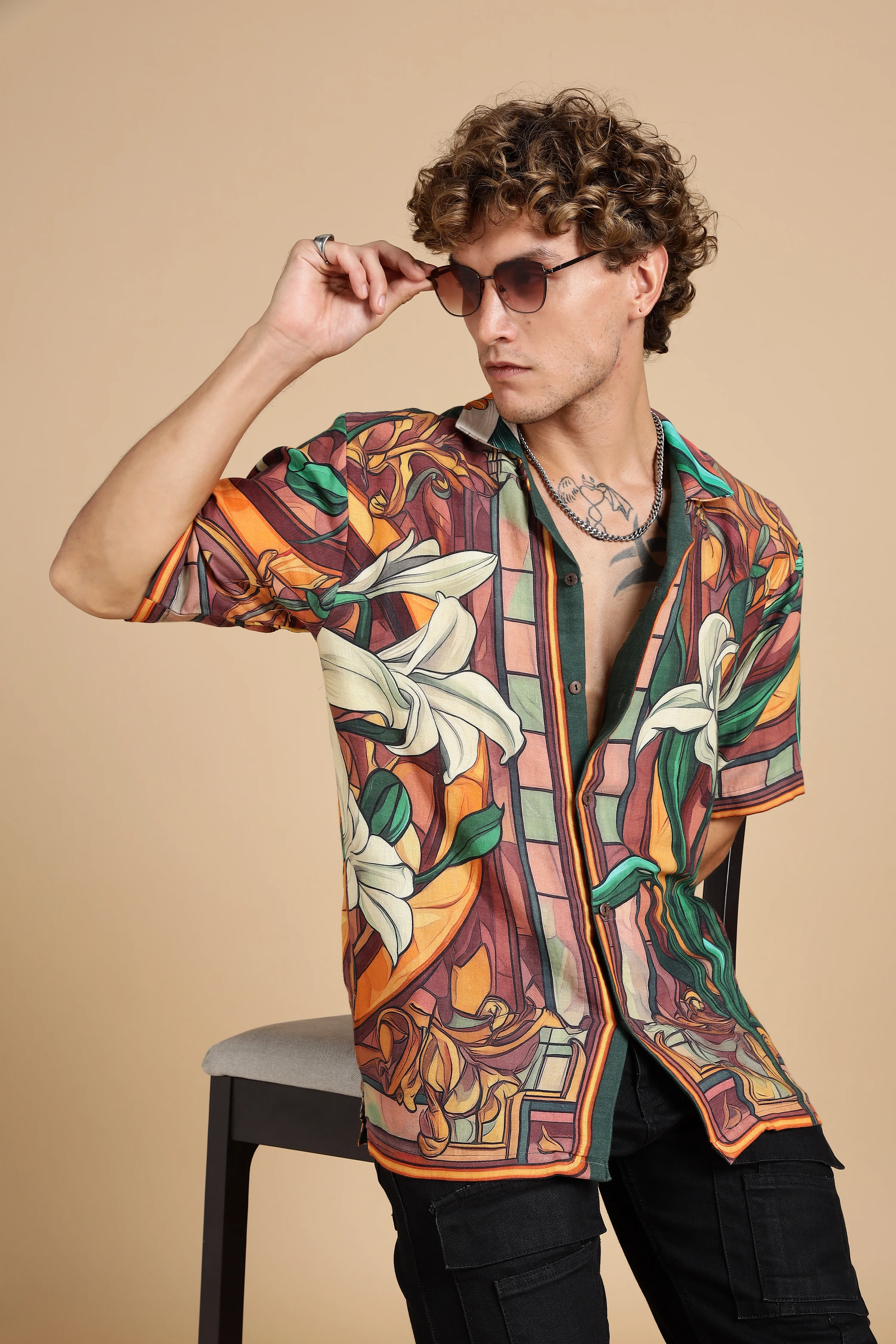 Men Lilaire Gauge Cotton Shirt - Image 3