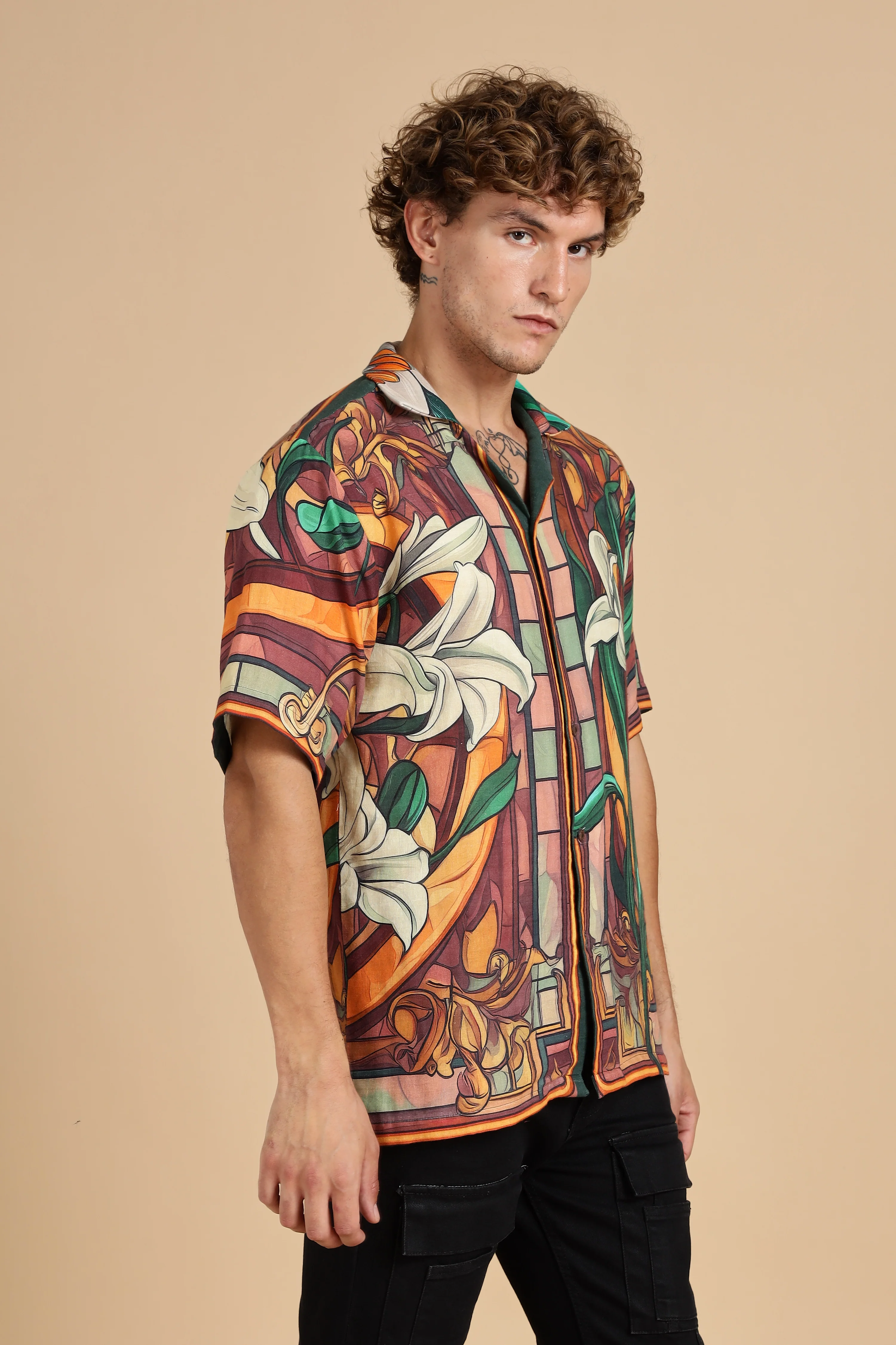 Men Lilaire Gauge Cotton Shirt - Image 5