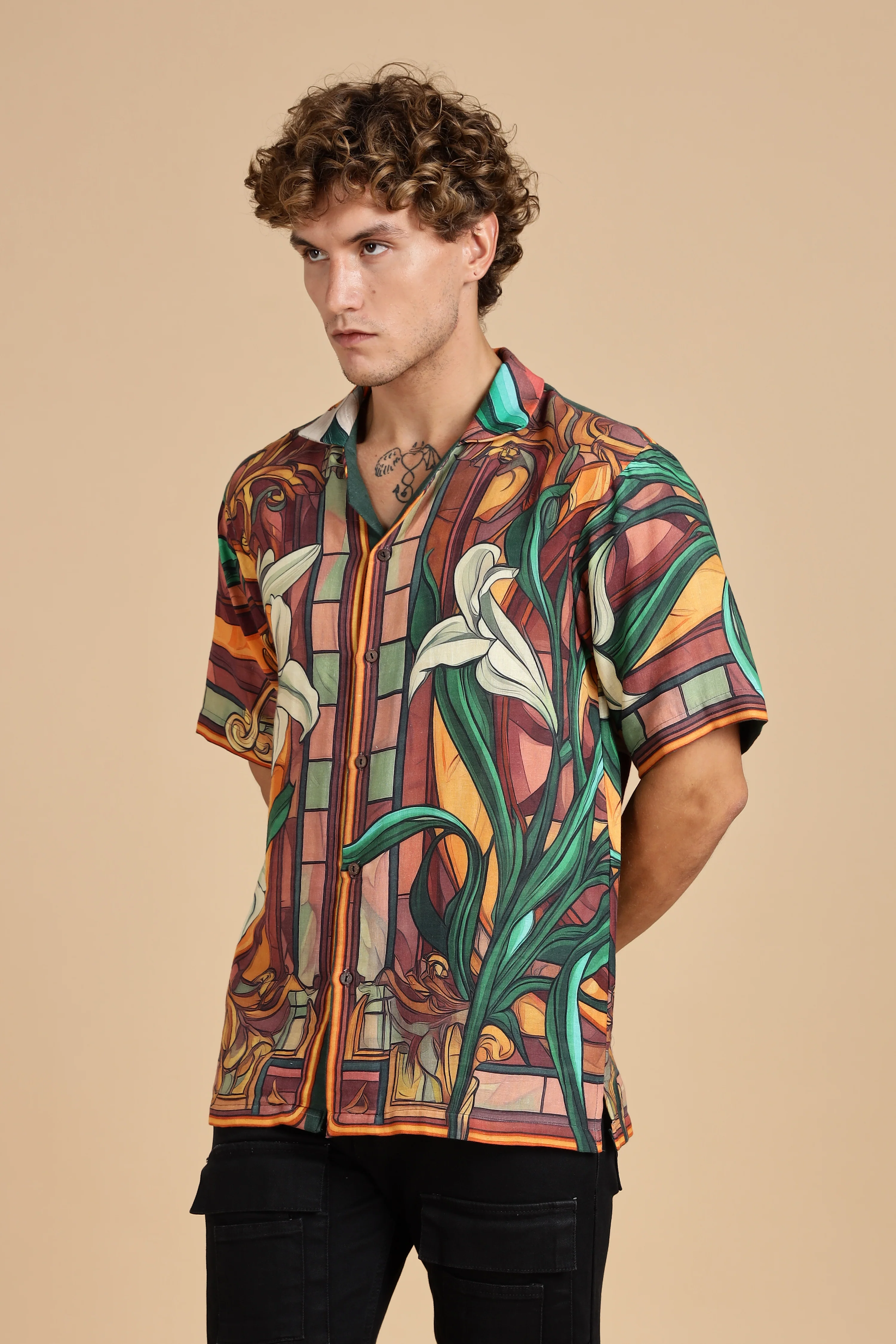 Men Lilaire Gauge Cotton Shirt - Image 7