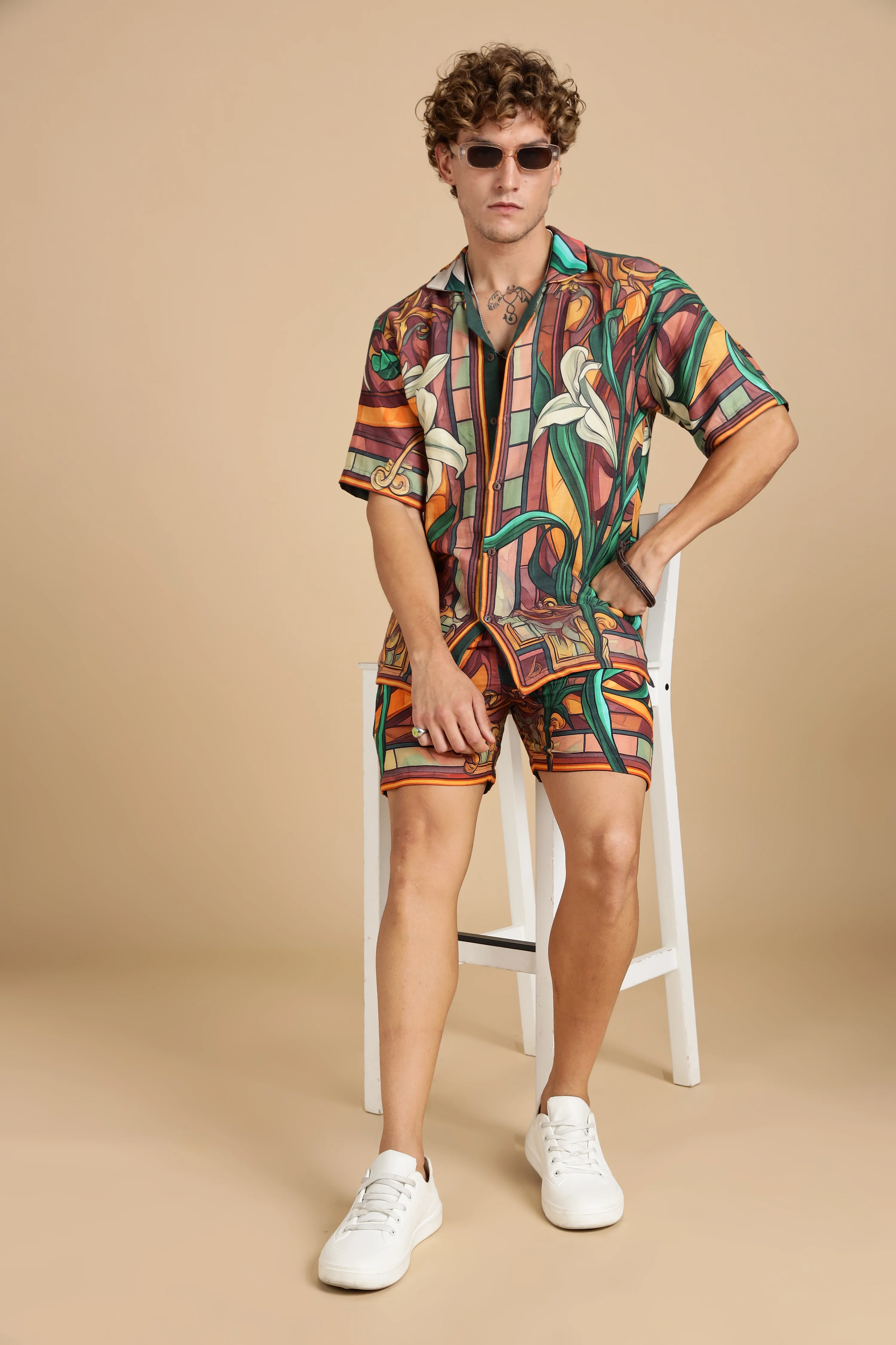 Men Liliare Gauge Cotton Shorts - Image 7