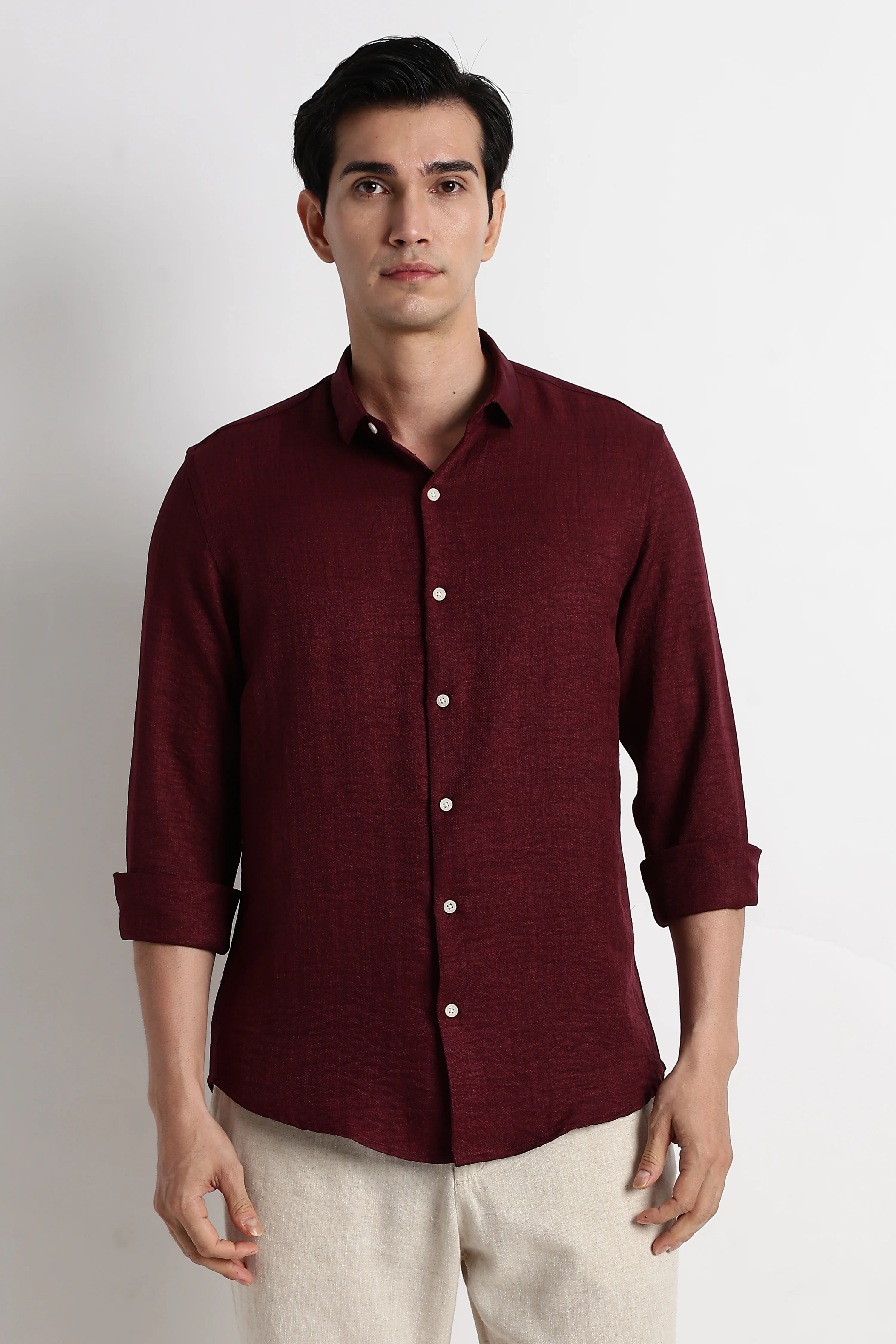 Men Linen-Blend Shirt - Image 2