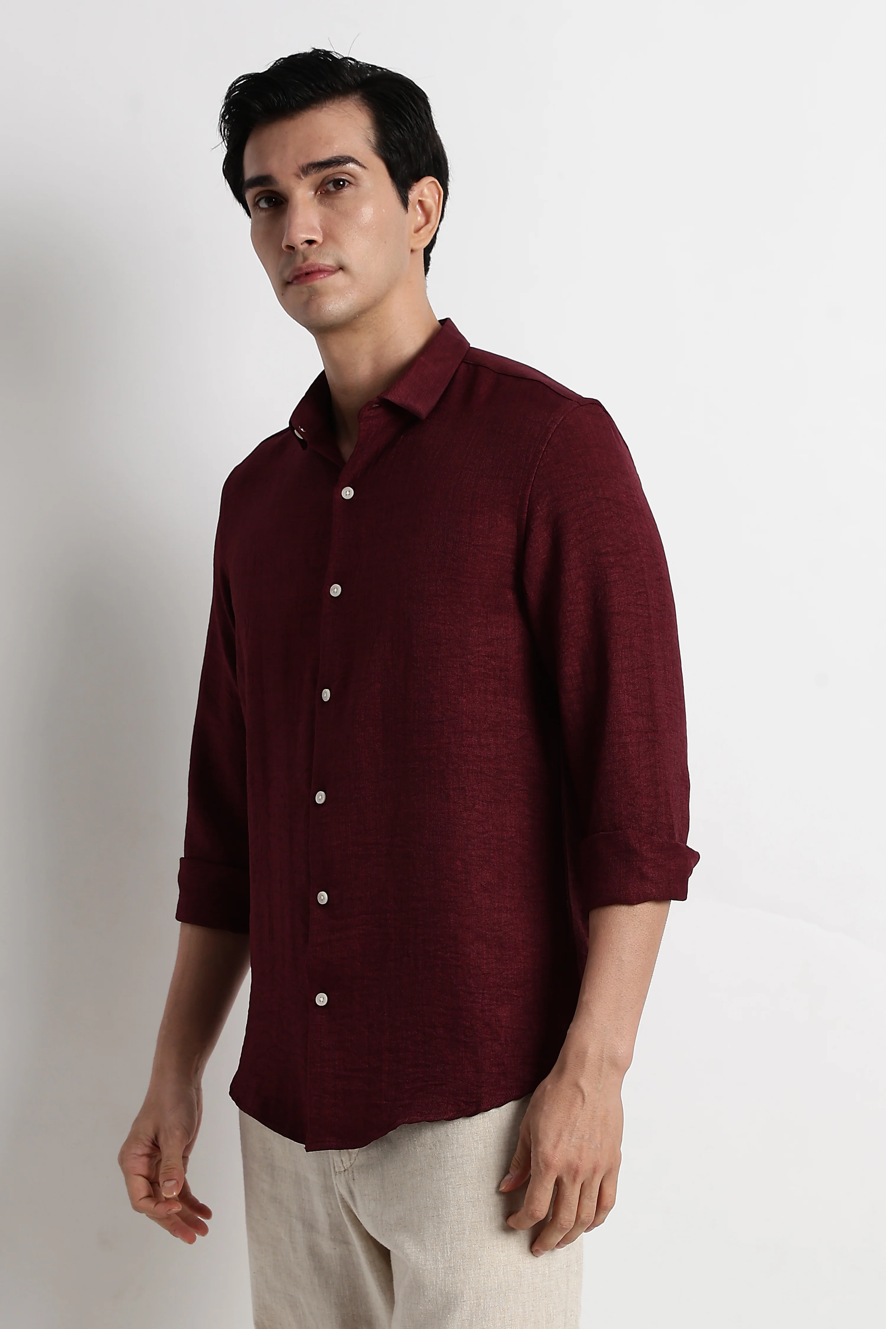 Men Linen-Blend Shirt - Image 3