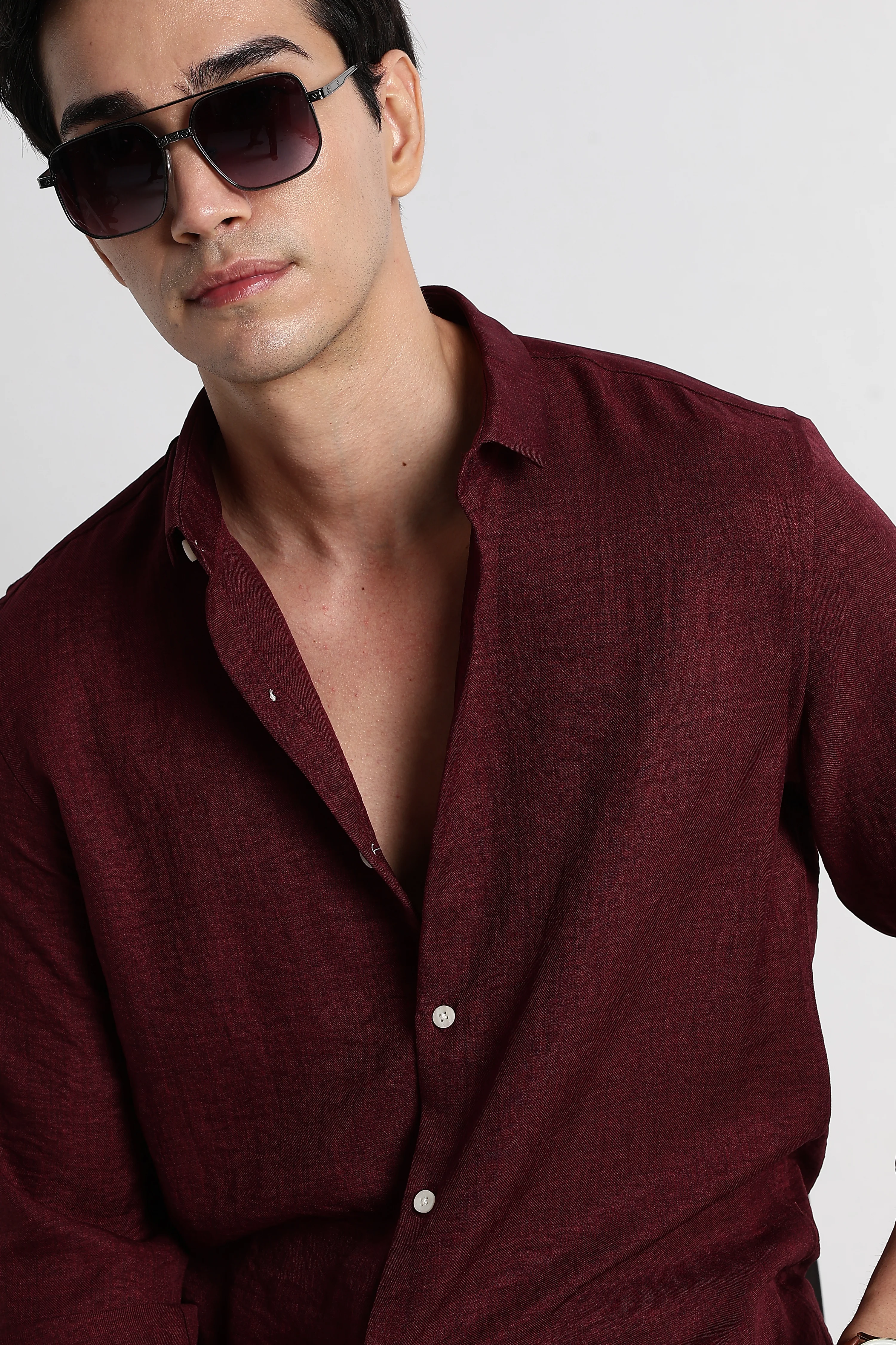 Men Linen-Blend Shirt - Image 4