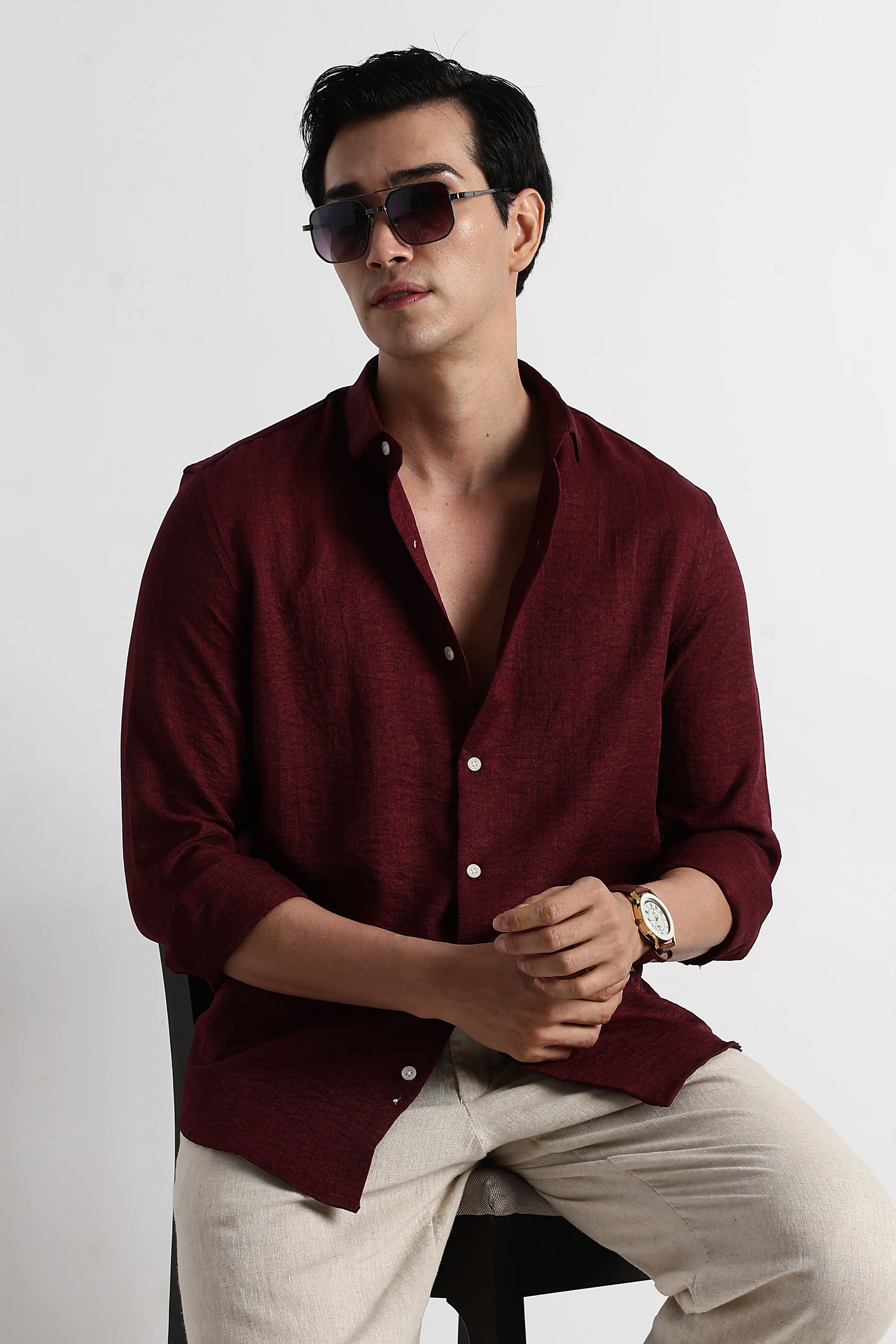 Men Linen-Blend Shirt - Image 6