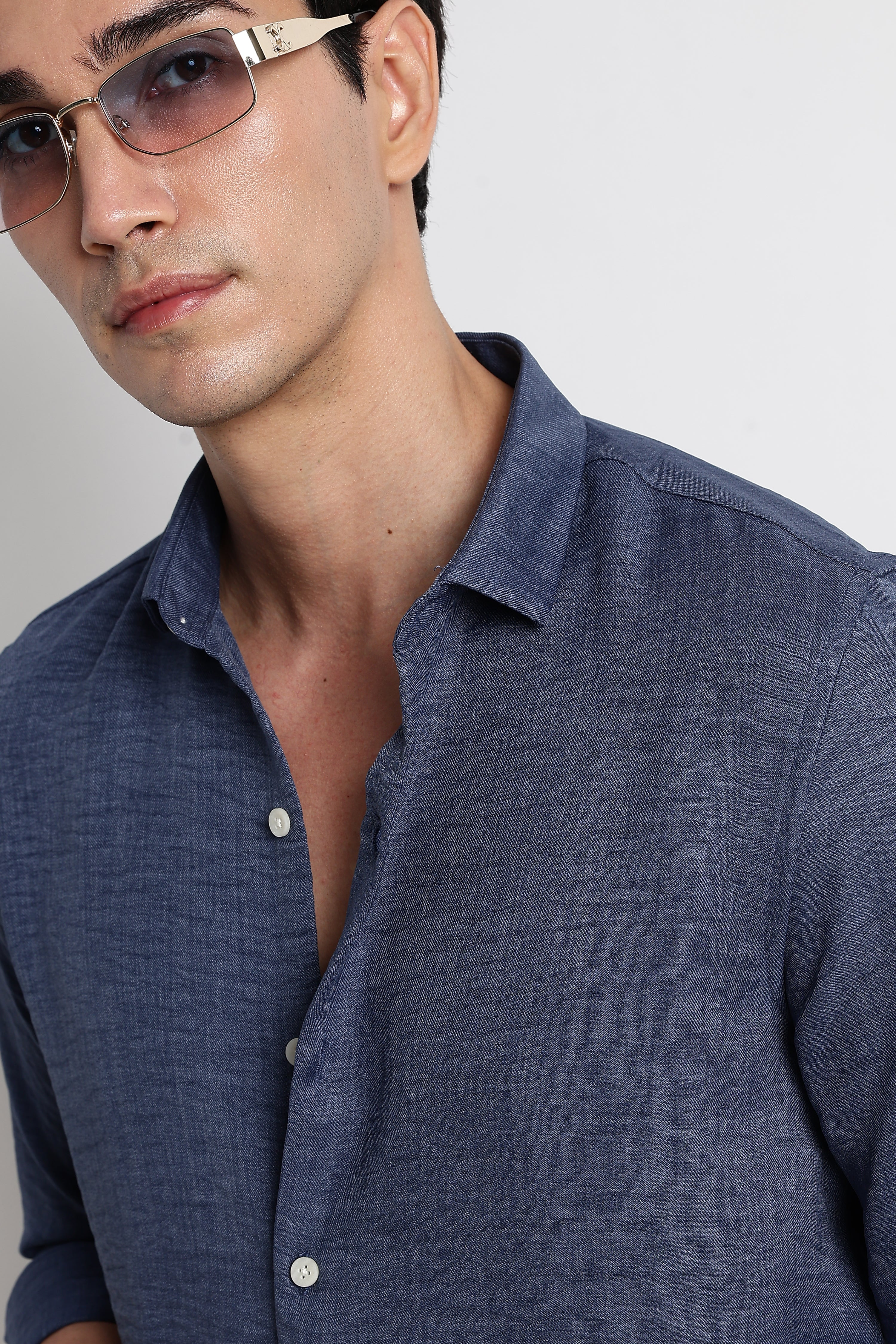 Men Linen-Blend Shirt - Image 3
