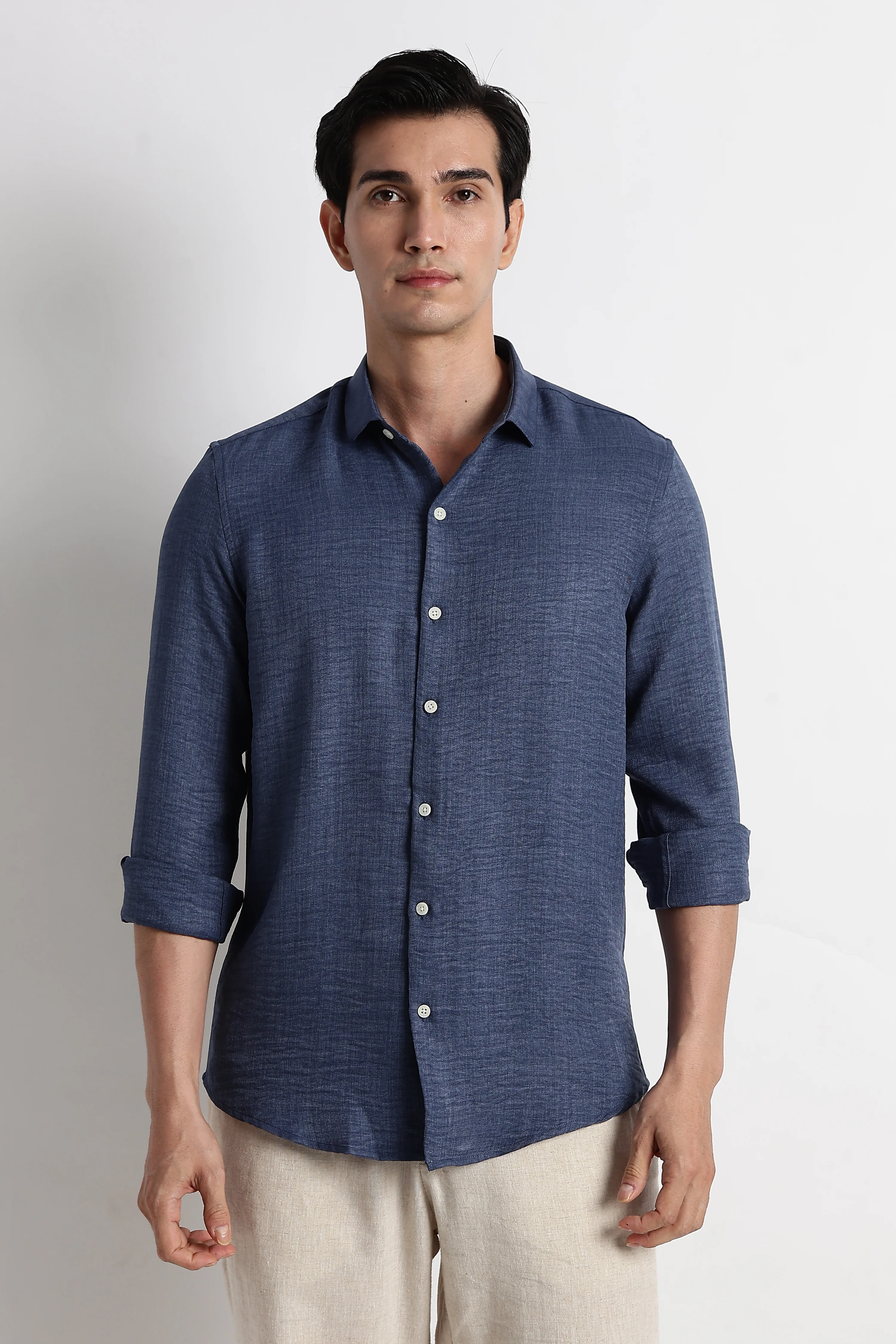 Men Linen-Blend Shirt - Image 6