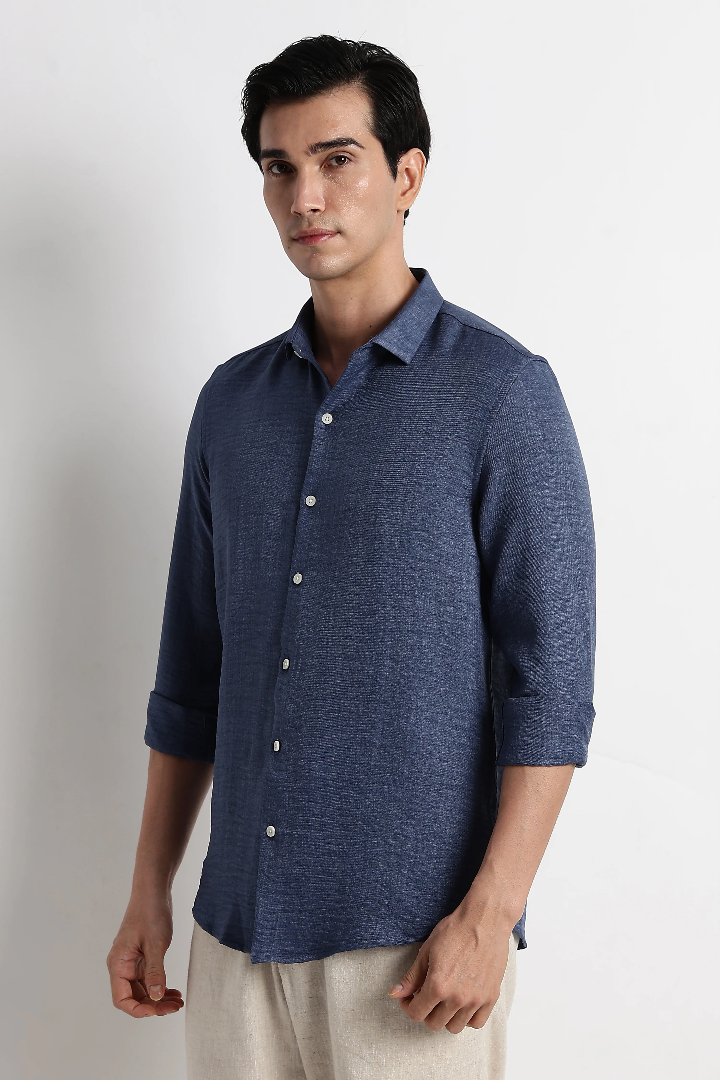 Men Linen-Blend Shirt - Image 9