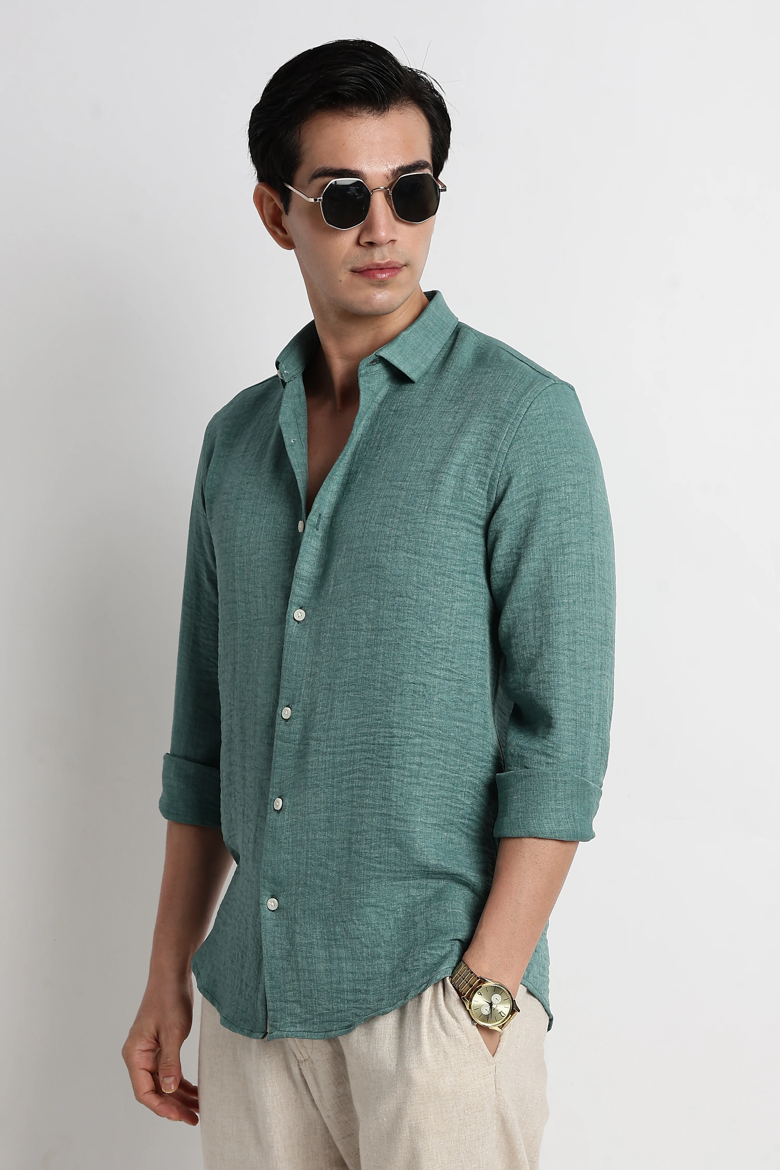 Men Linen-Blend Shirt - Image 10