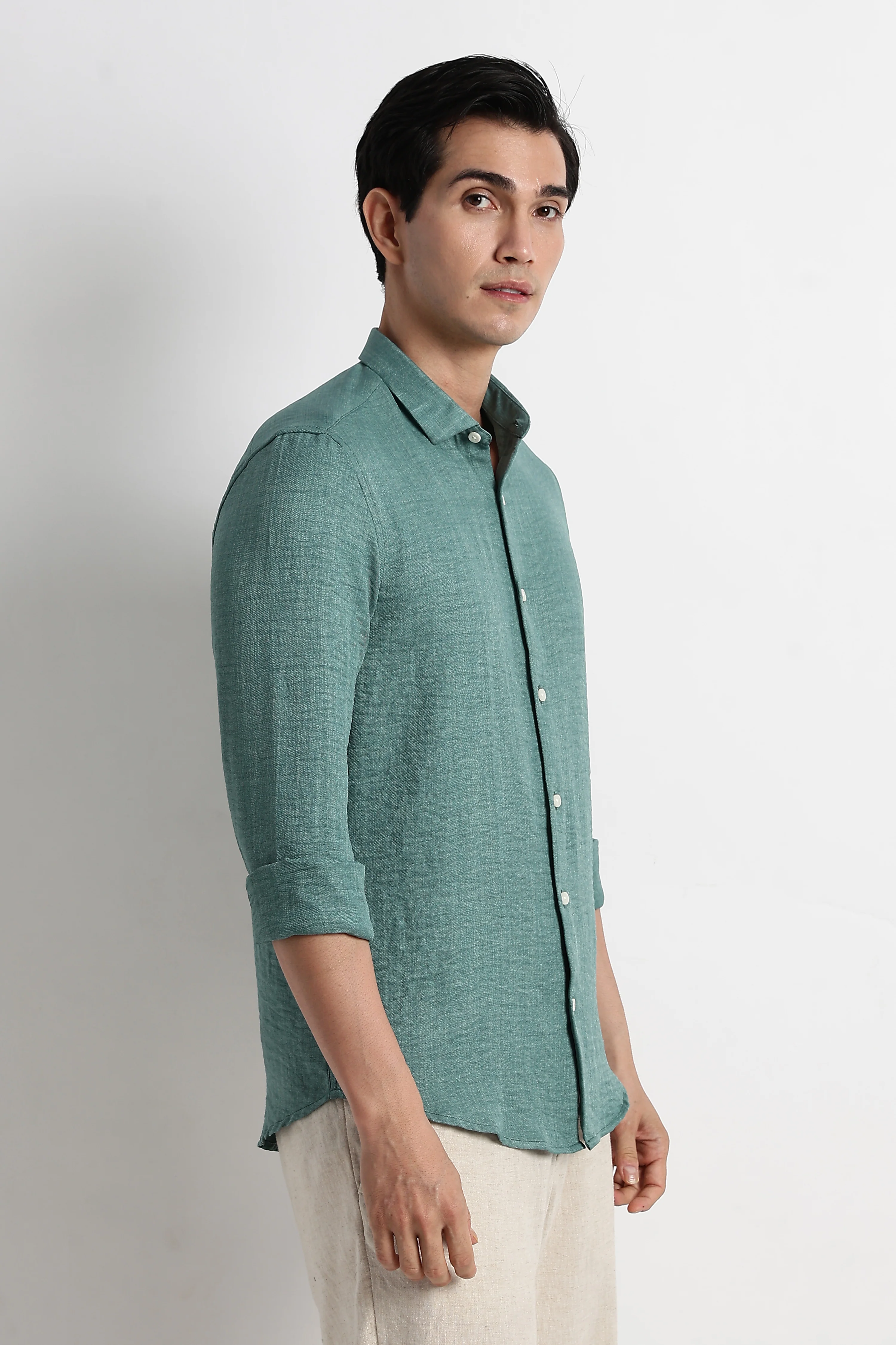 Men Linen-Blend Shirt - Image 11