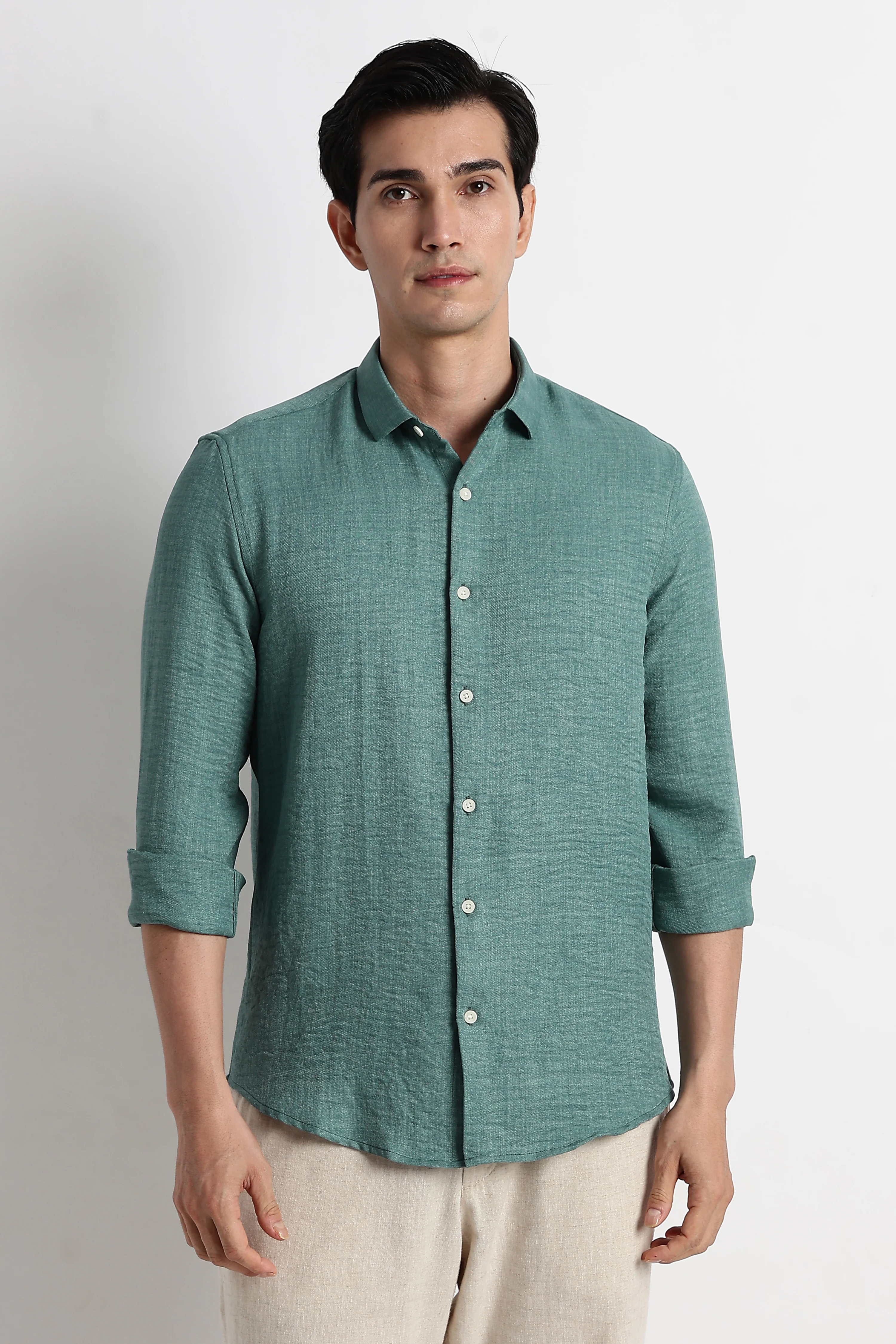 Men Linen-Blend Shirt - Image 2
