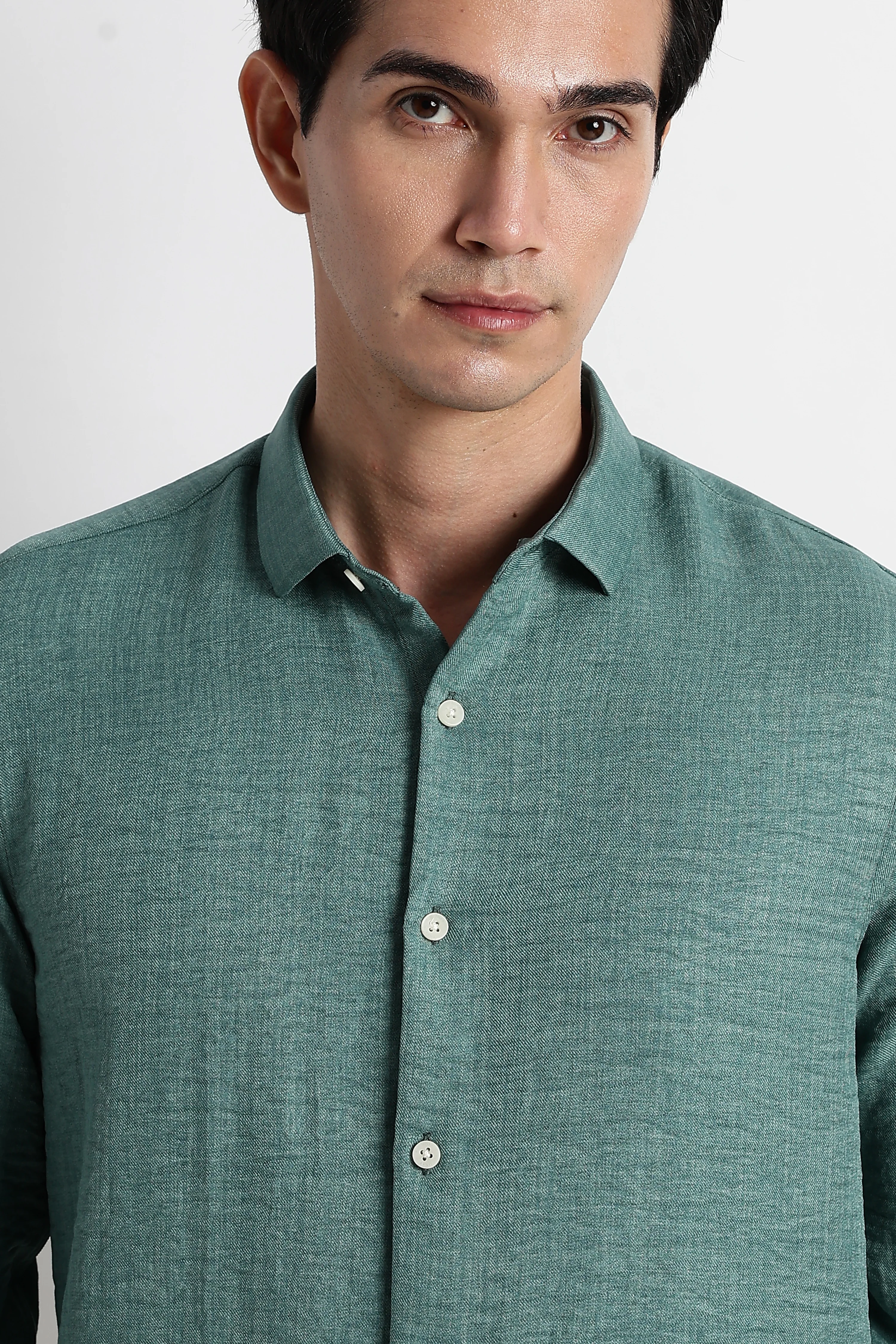 Men Linen-Blend Shirt - Image 4
