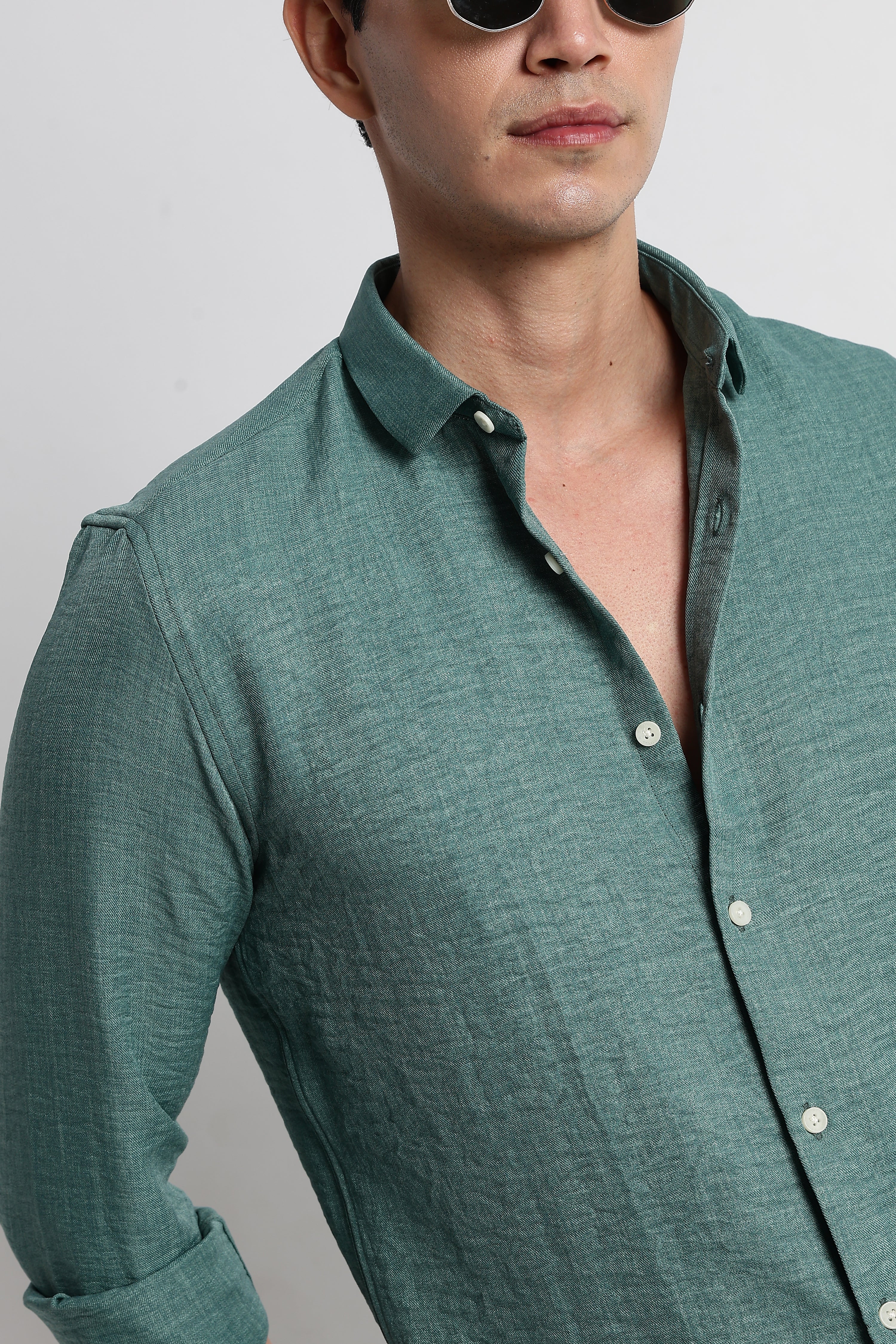 Men Linen-Blend Shirt - Image 7