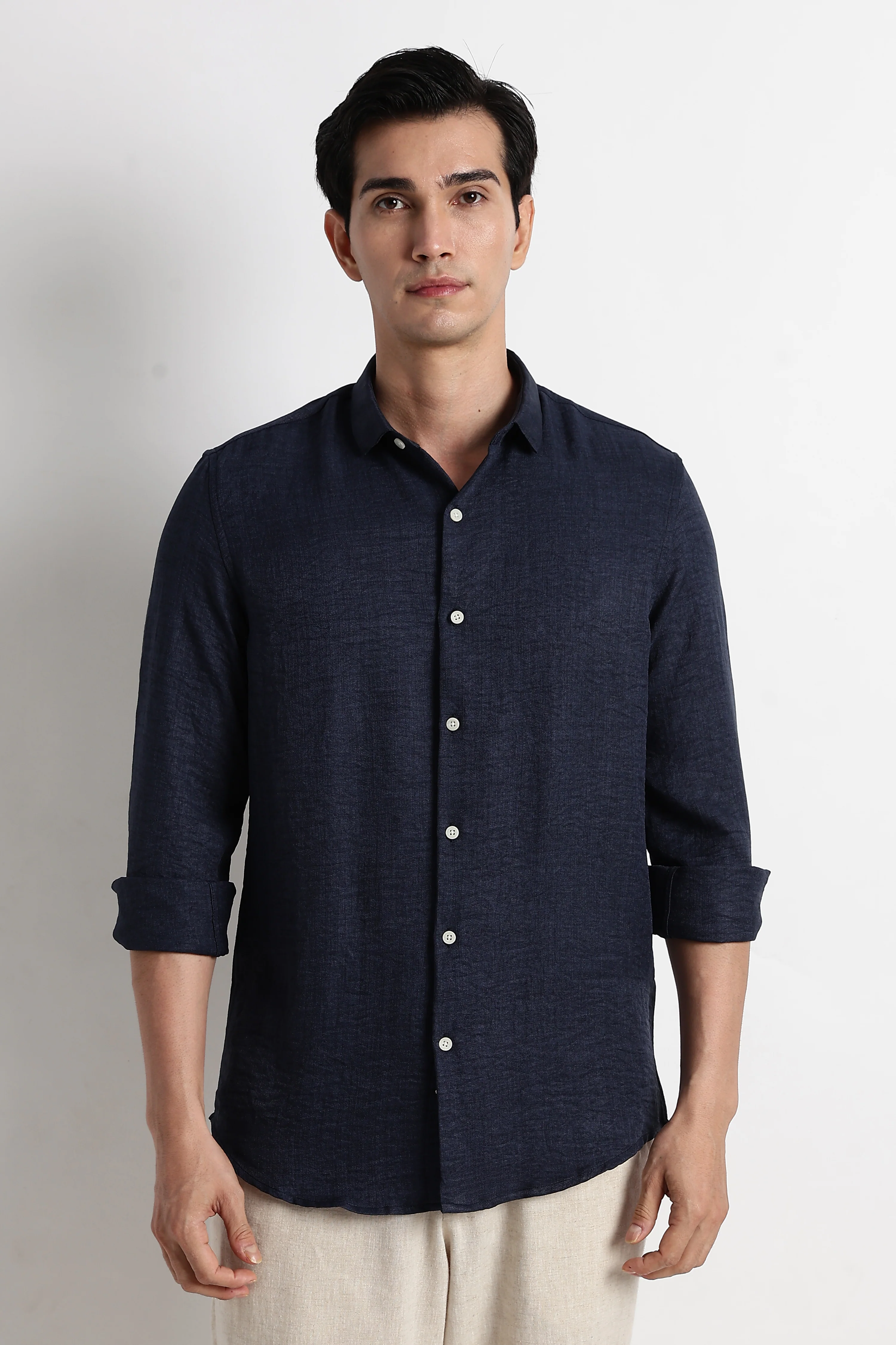 Men Linen-Blend Shirt - Image 2