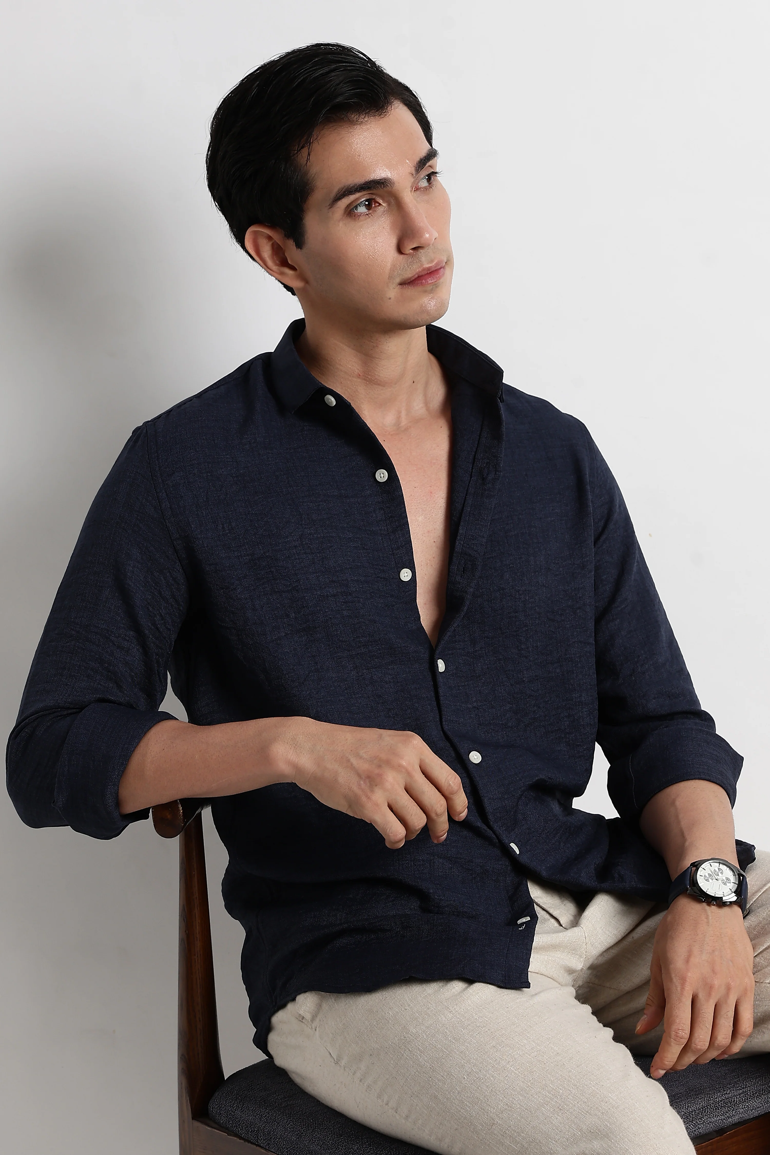 Men Linen-Blend Shirt - Image 5