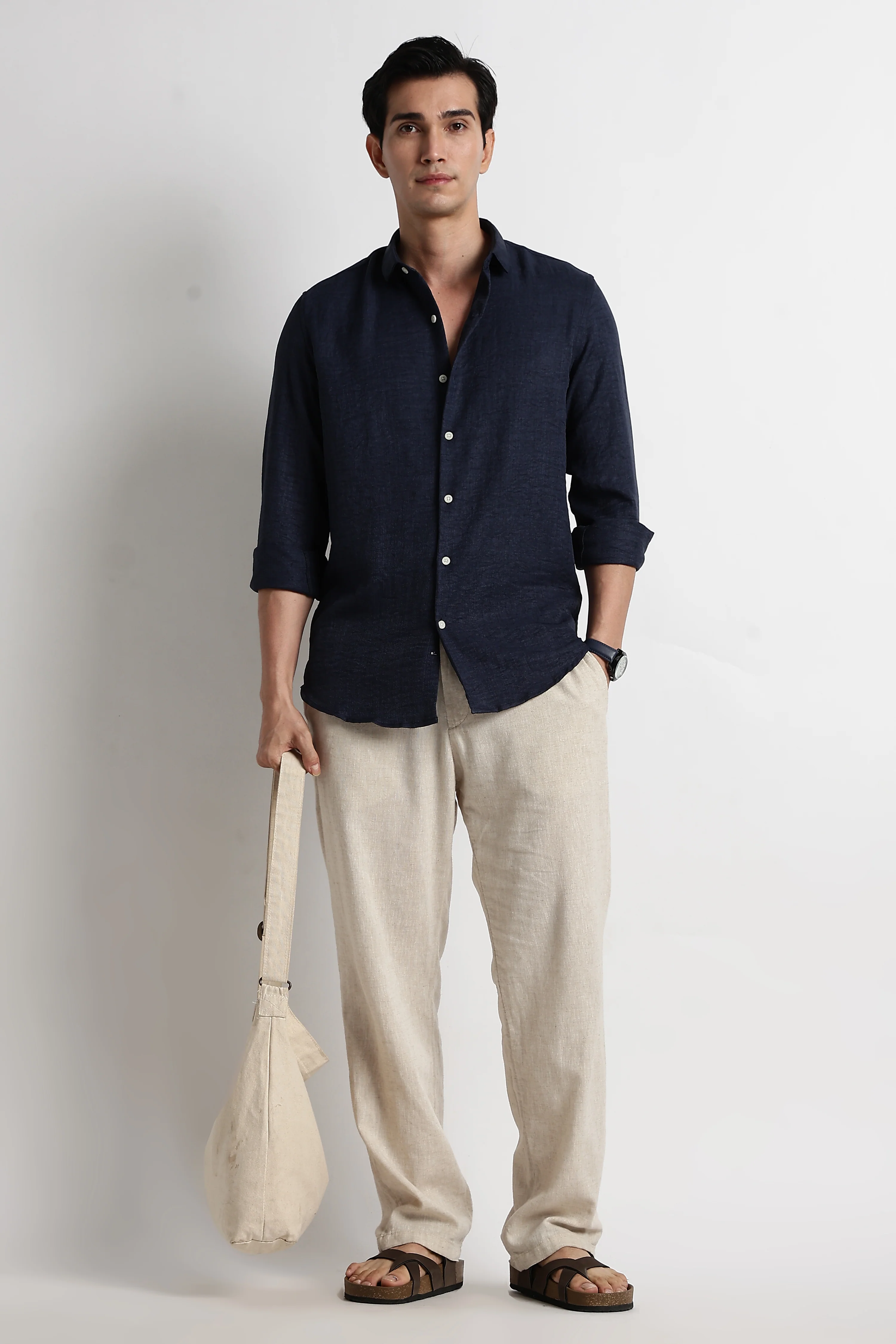 Men Linen-Blend Shirt - Image 7