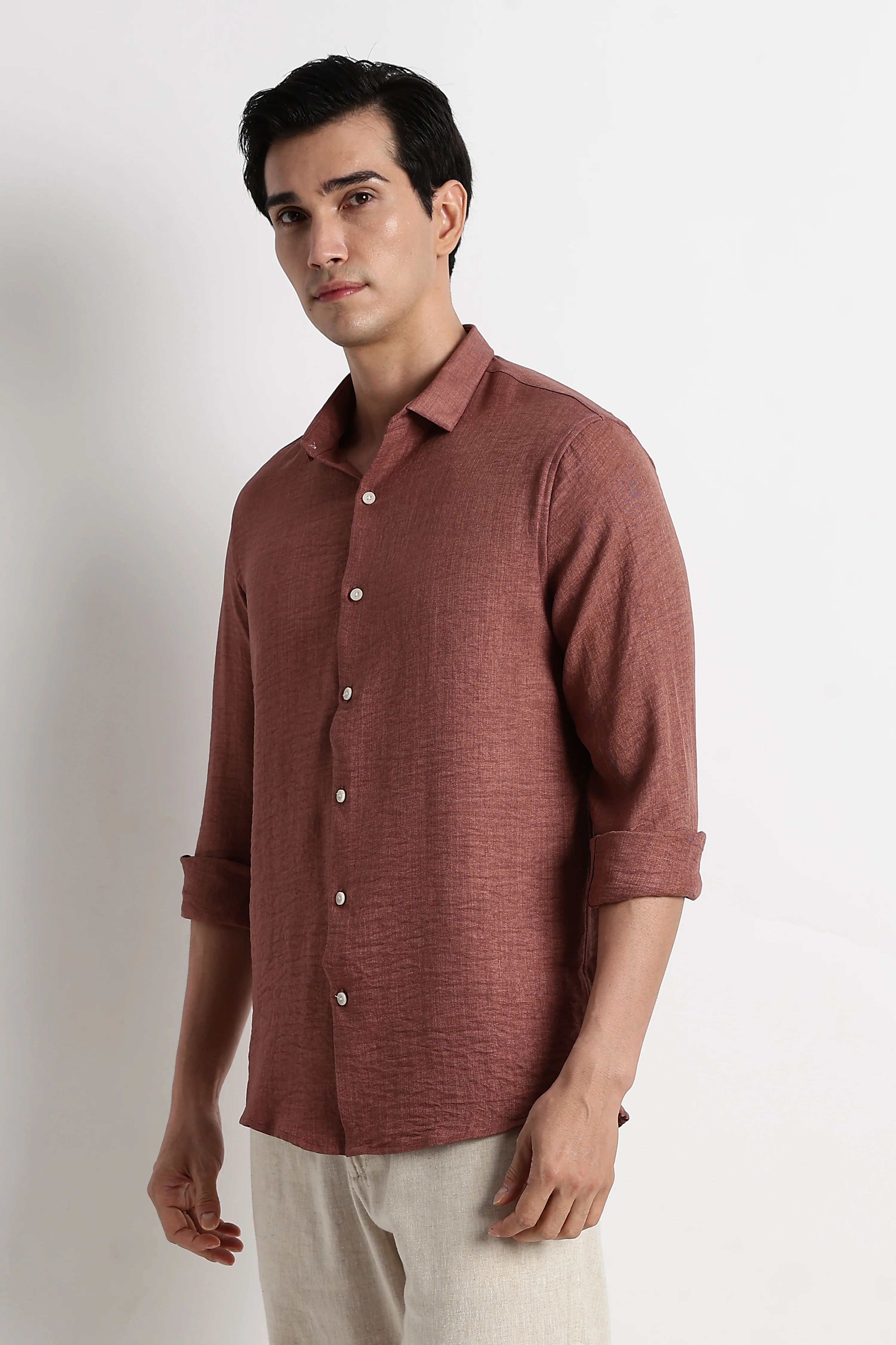 Men Linen-Blend Shirt - Image 2